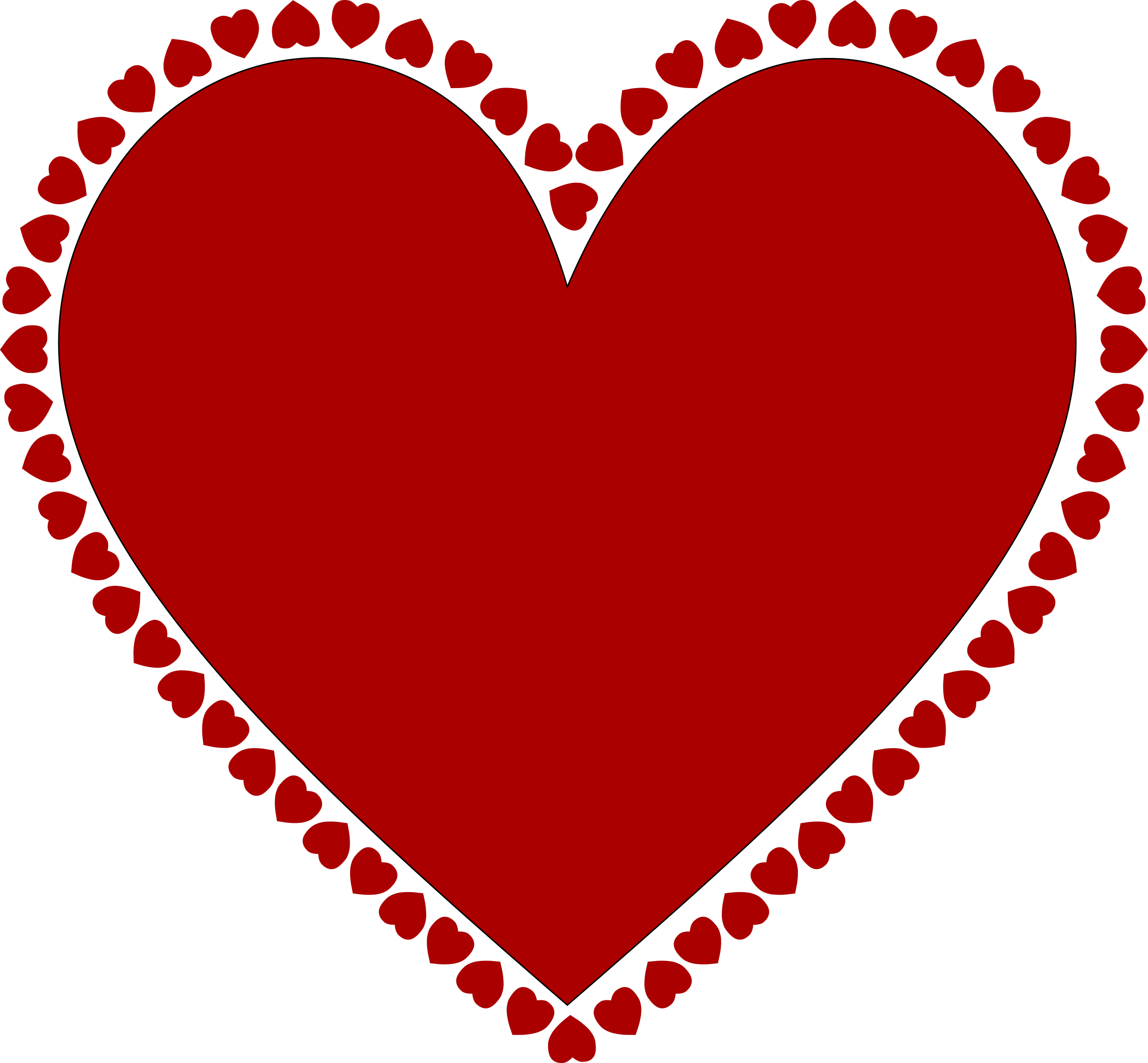Clipart - Frame of hearts
