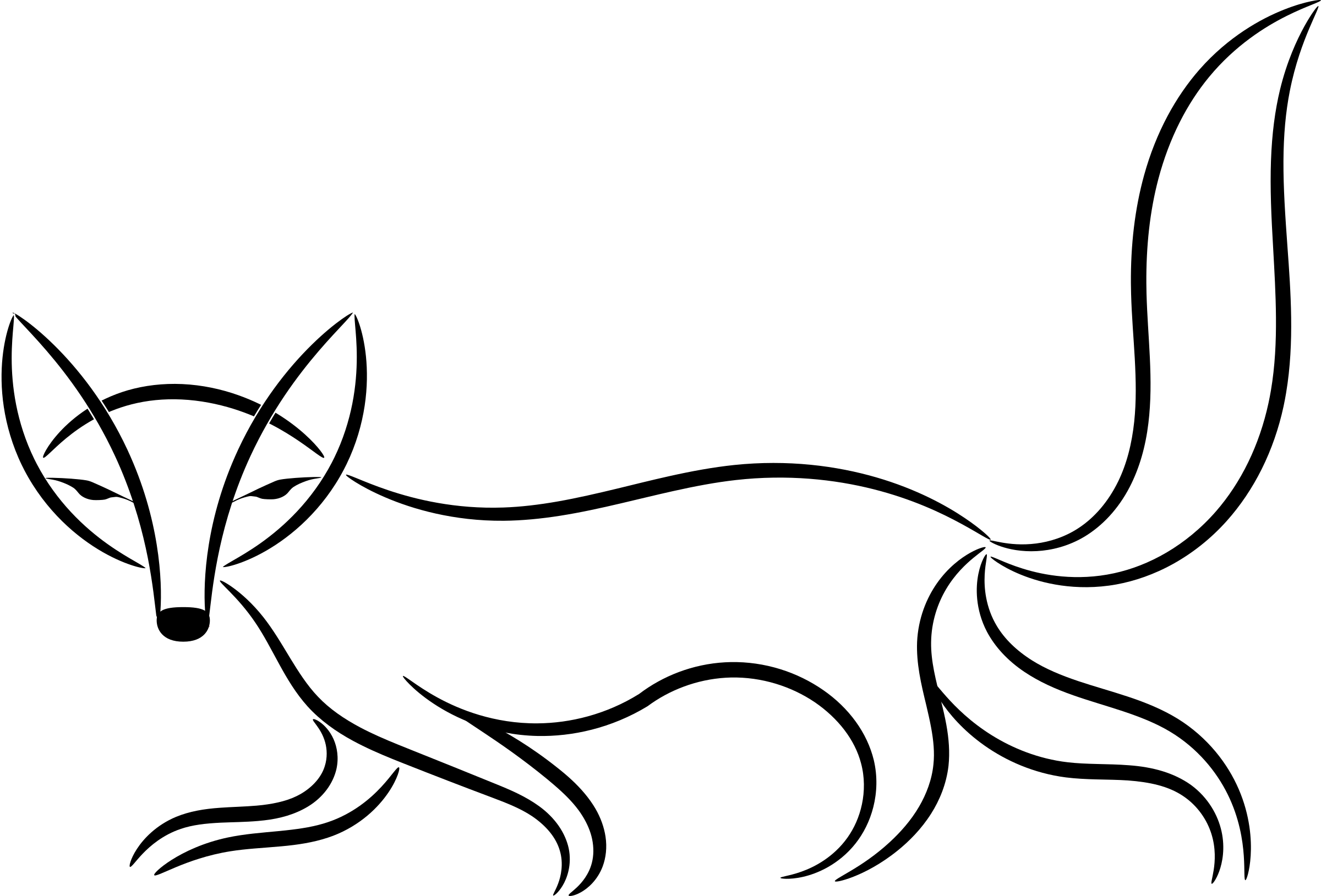 Line Art Png : Clipart fox