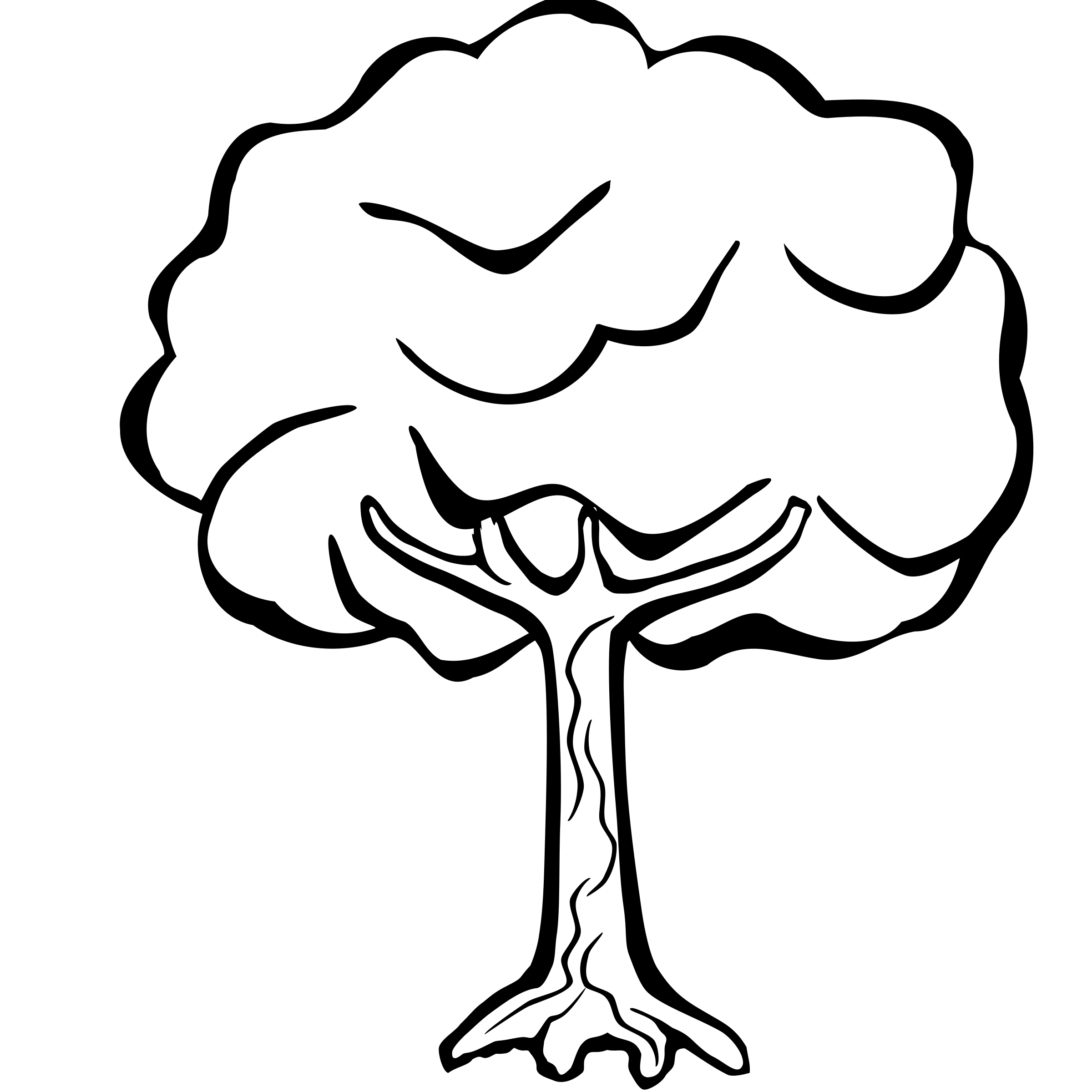 Line Art Images : Clipart tree lineart