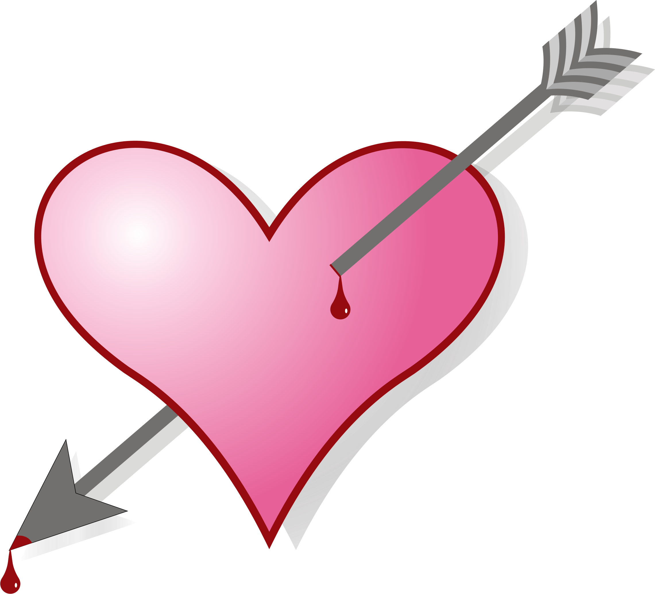 clipart heart with arrow - photo #3