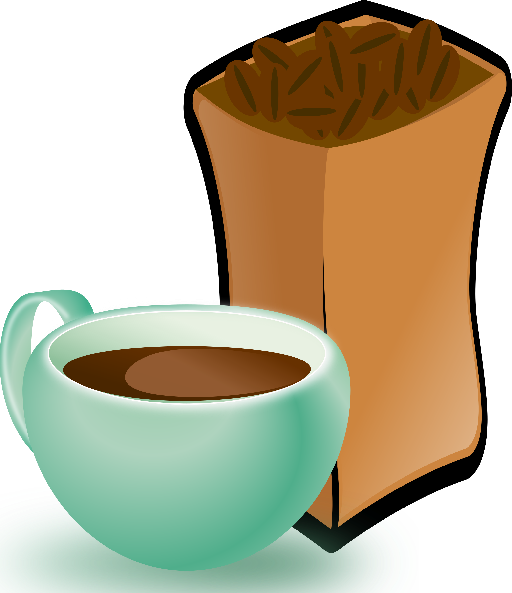 clipart-cup-of-coffee-with-sack-of-coffee-beans