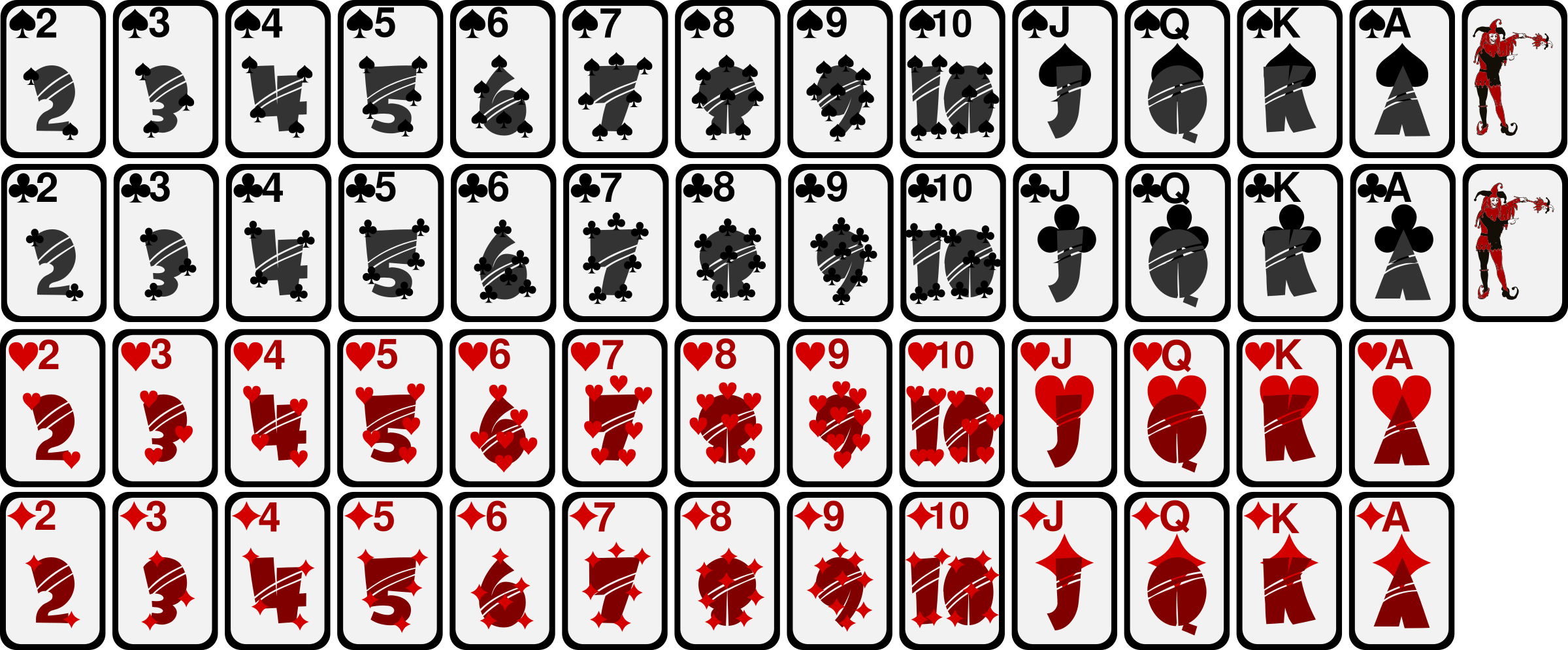 Clipart - Deck of Playing Cards