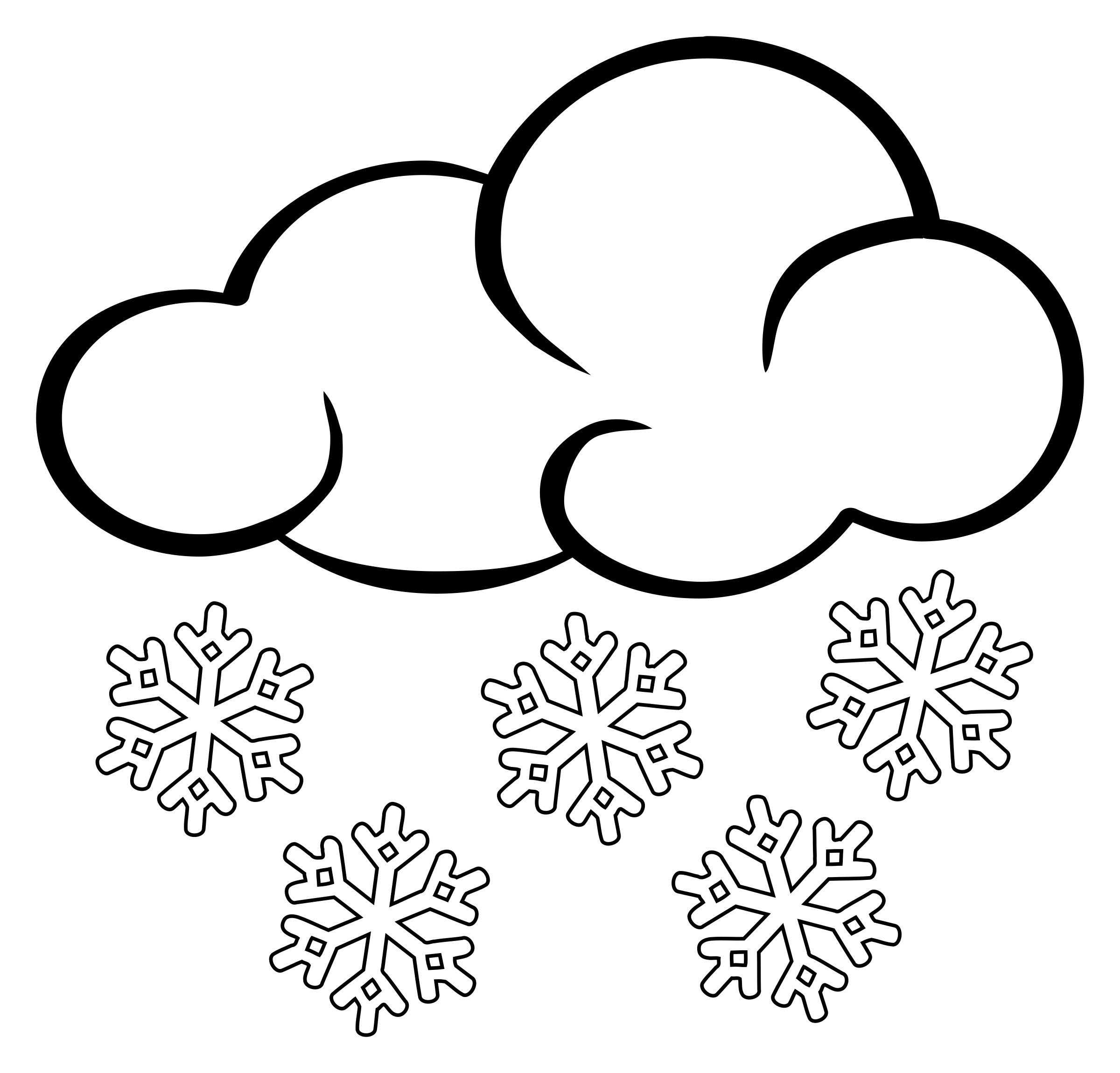 Clipart snow lineart
