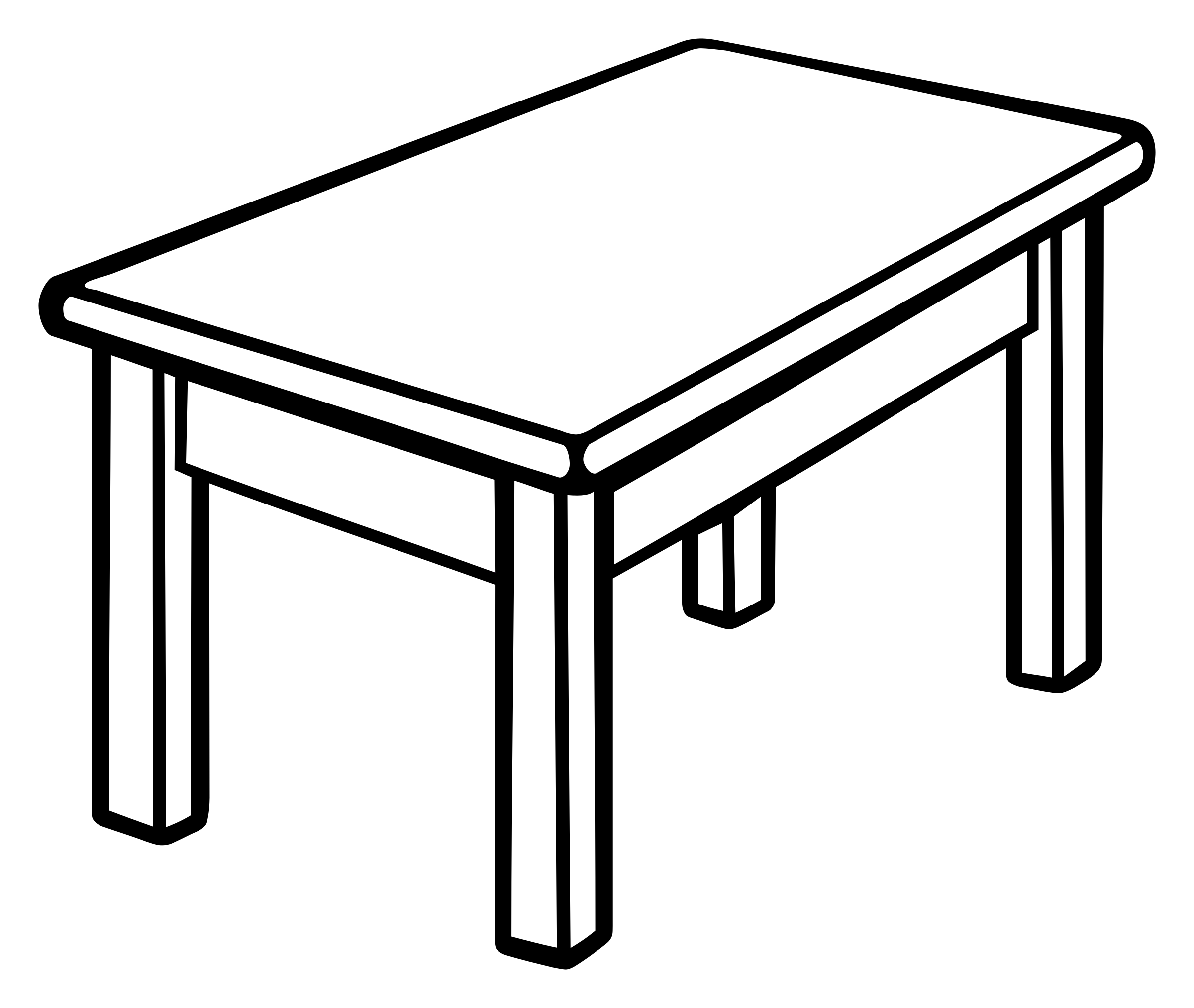 Clipart - table - lineart