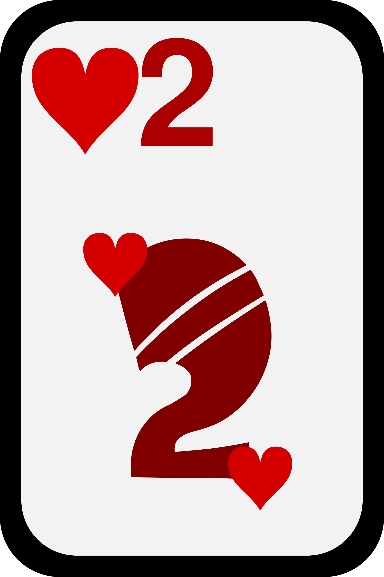  Clipart - Two of Hearts