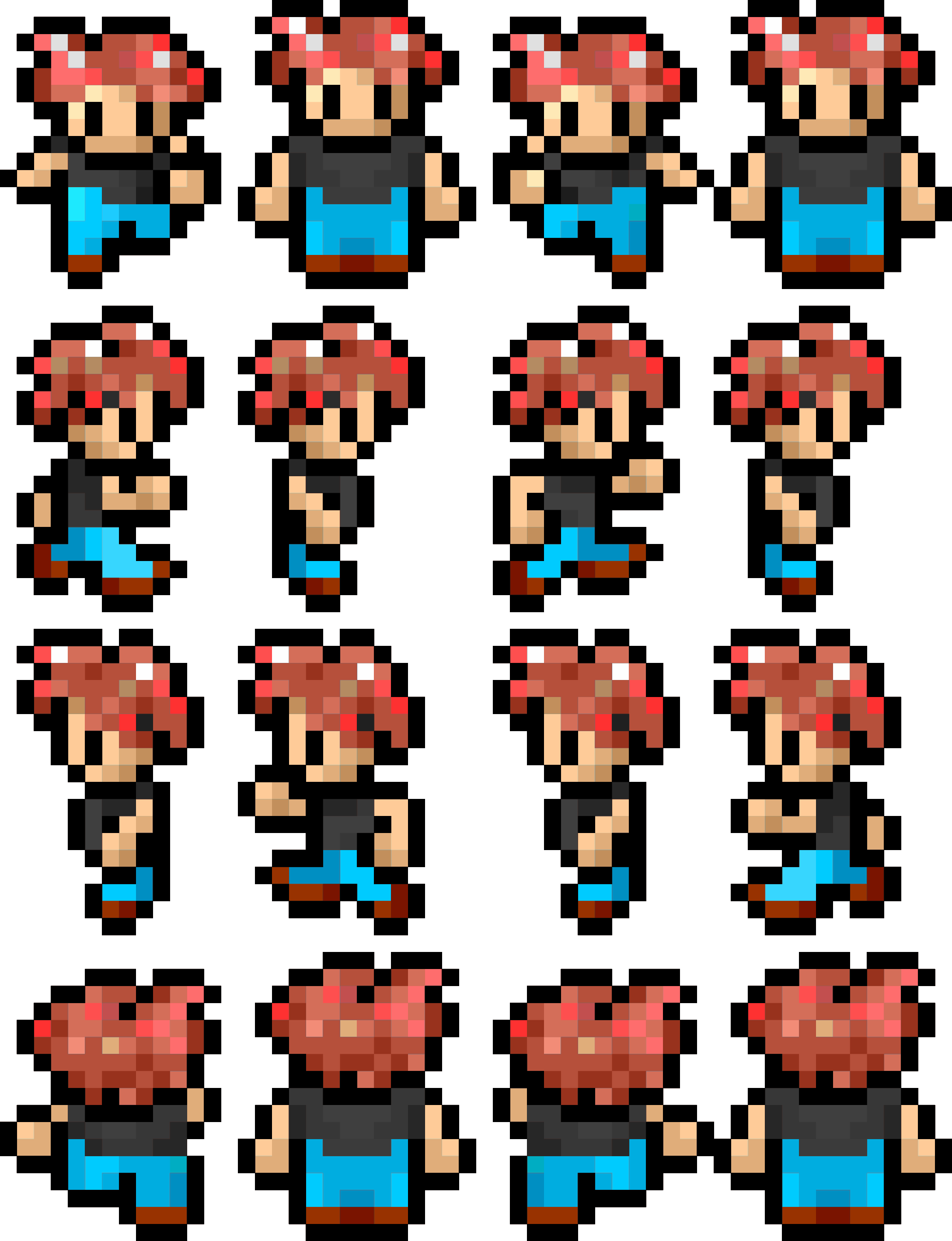 Retro Character Sprite Sheet By Isaiah658 Another Sprite Sheet That I ...