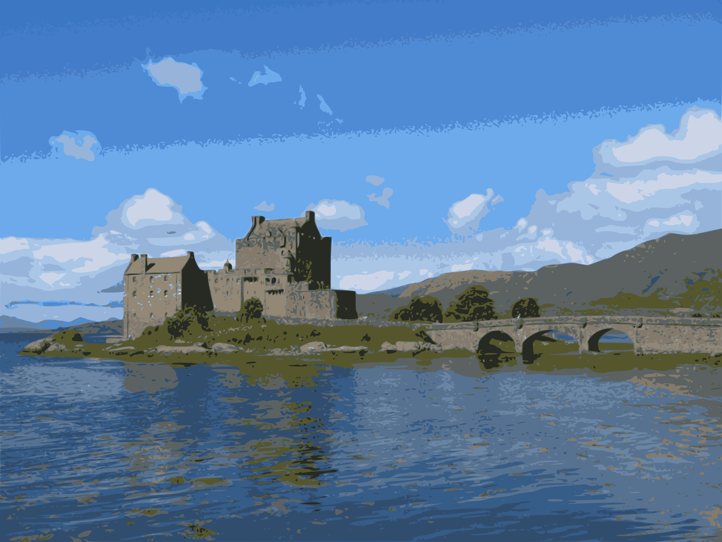 Clipart - Eilean Donan Castle, Scotland, UK