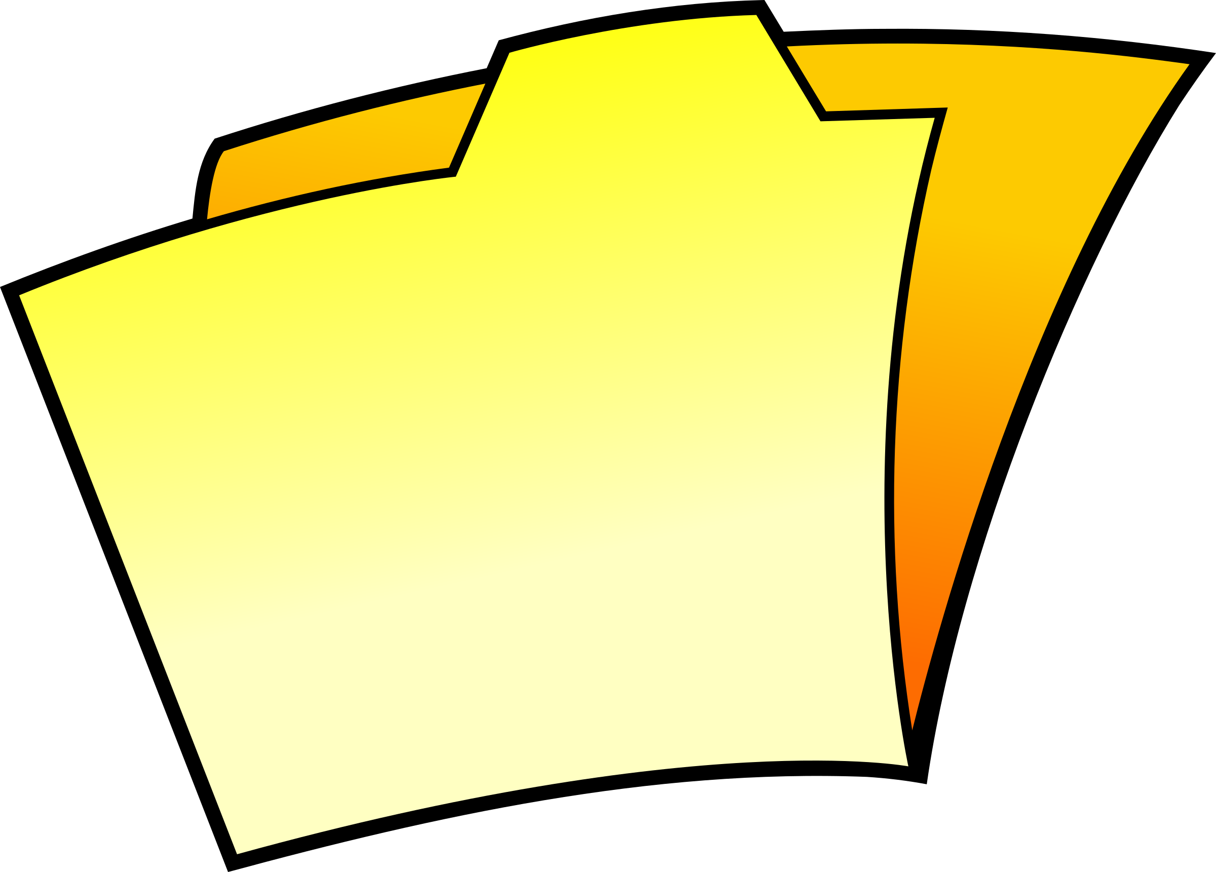 Clipart - Empty cartoon folder