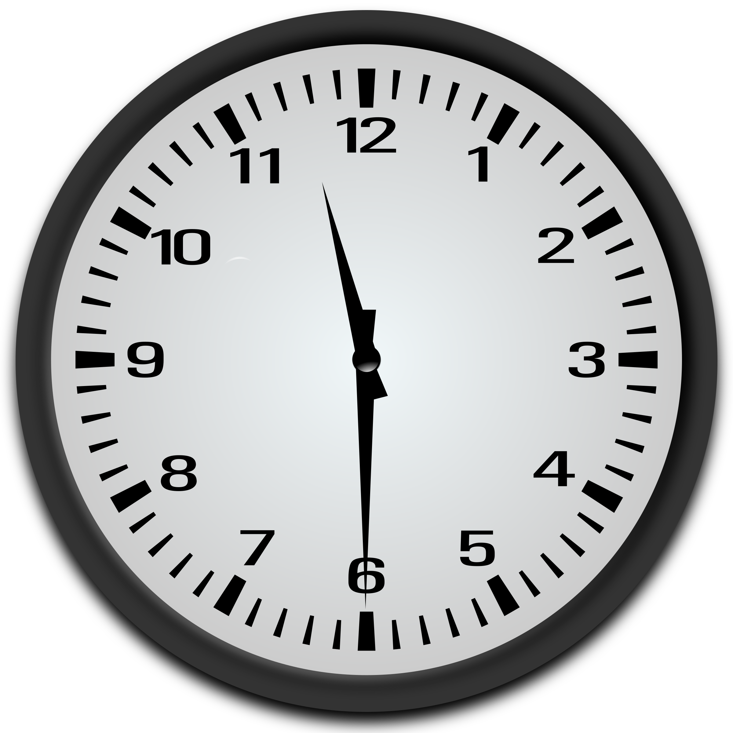 Clock Face Showing Half Past