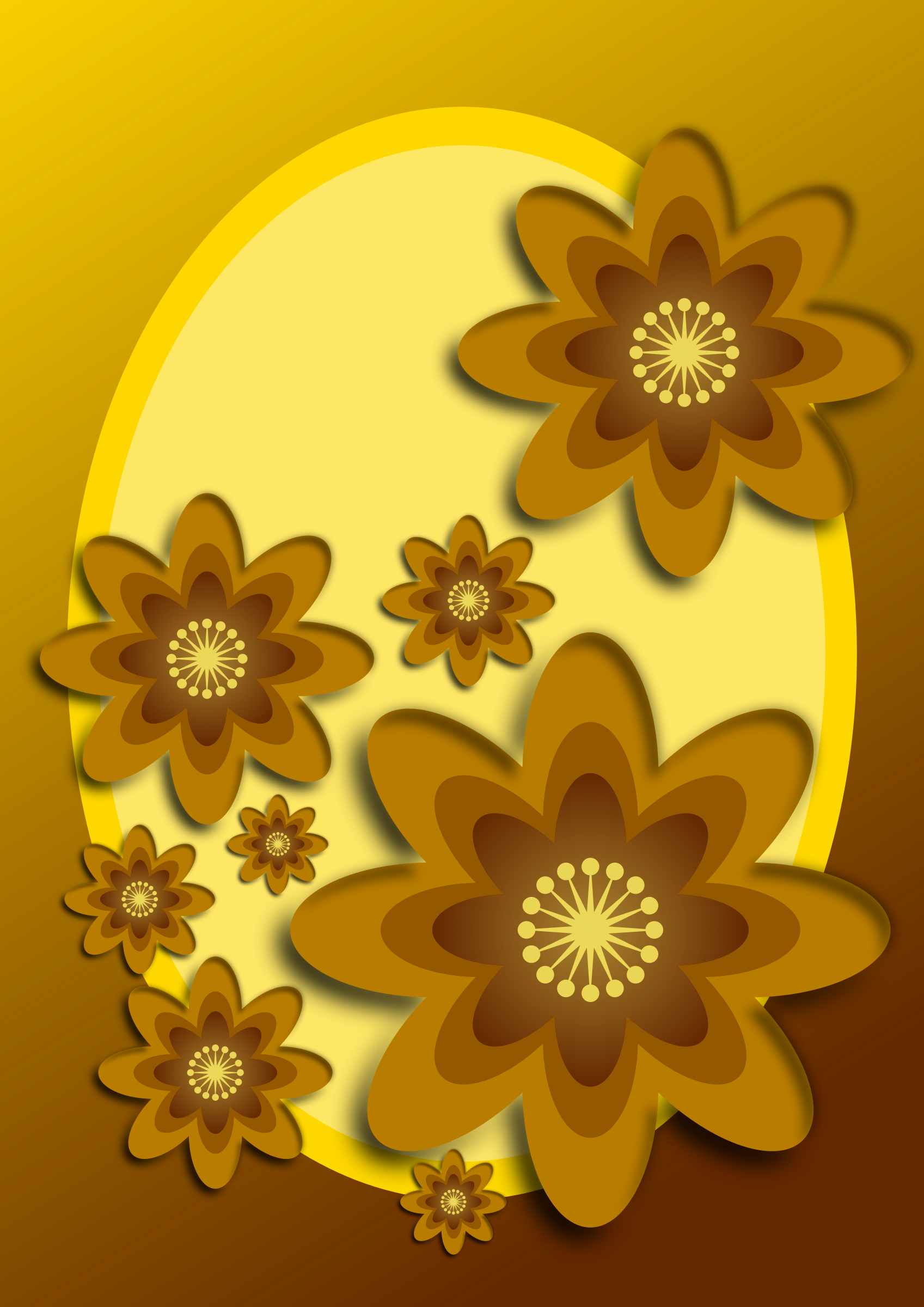 golden flowers png