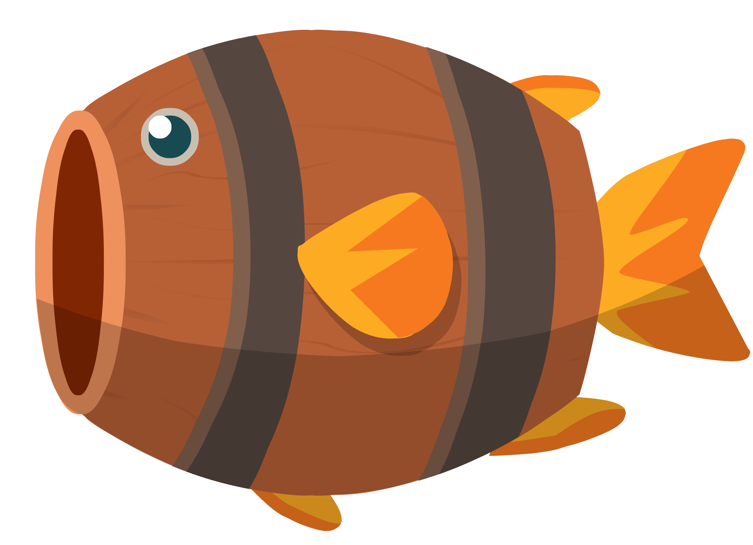 Clipart - Barrel Fish Animation