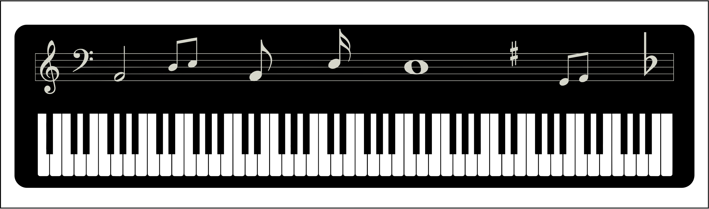 clipart keyboard music - photo #27