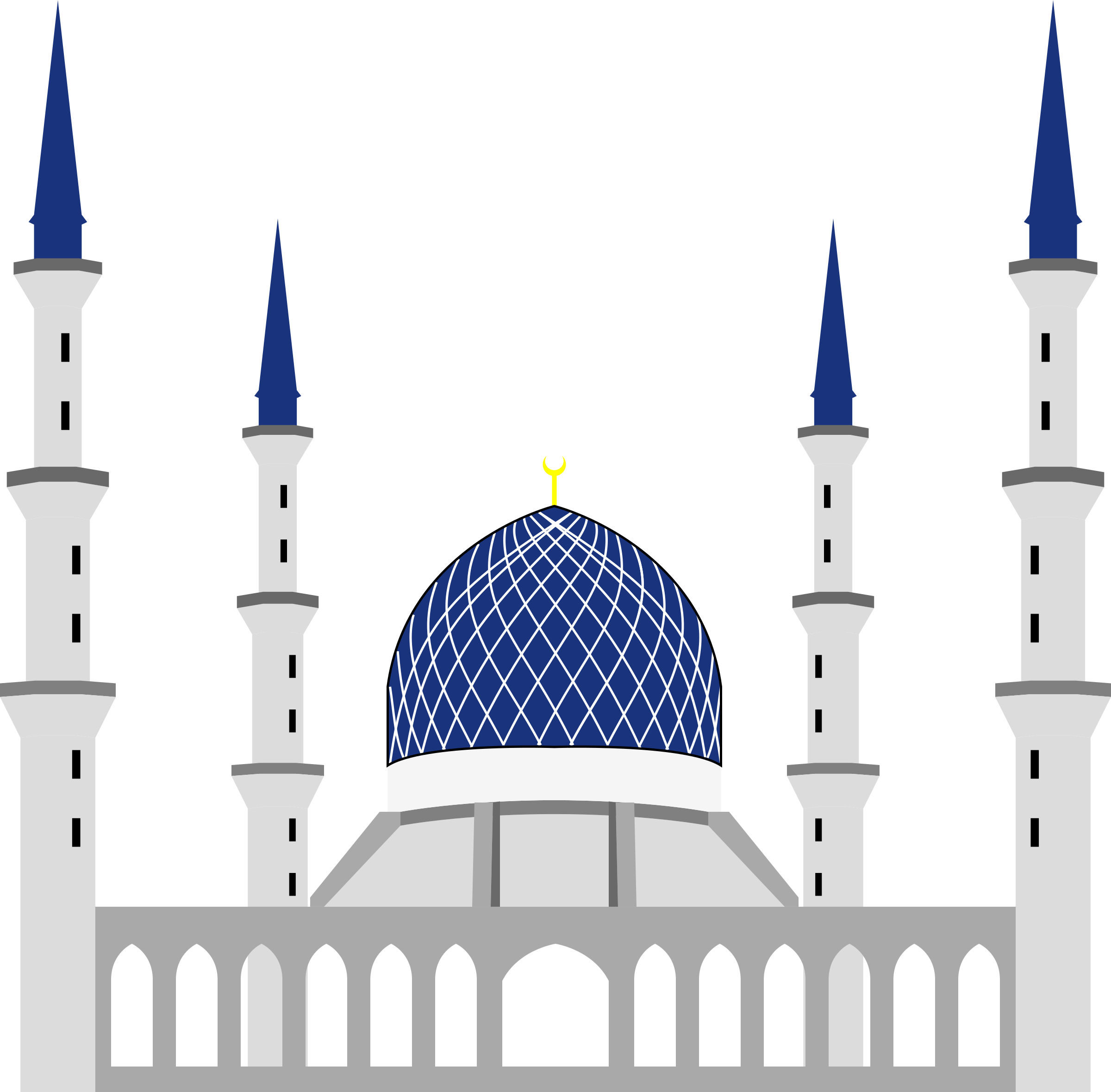 Clipart Sultan Salahuddin Abdul Aziz Shah Mosque Shah Alam Simple