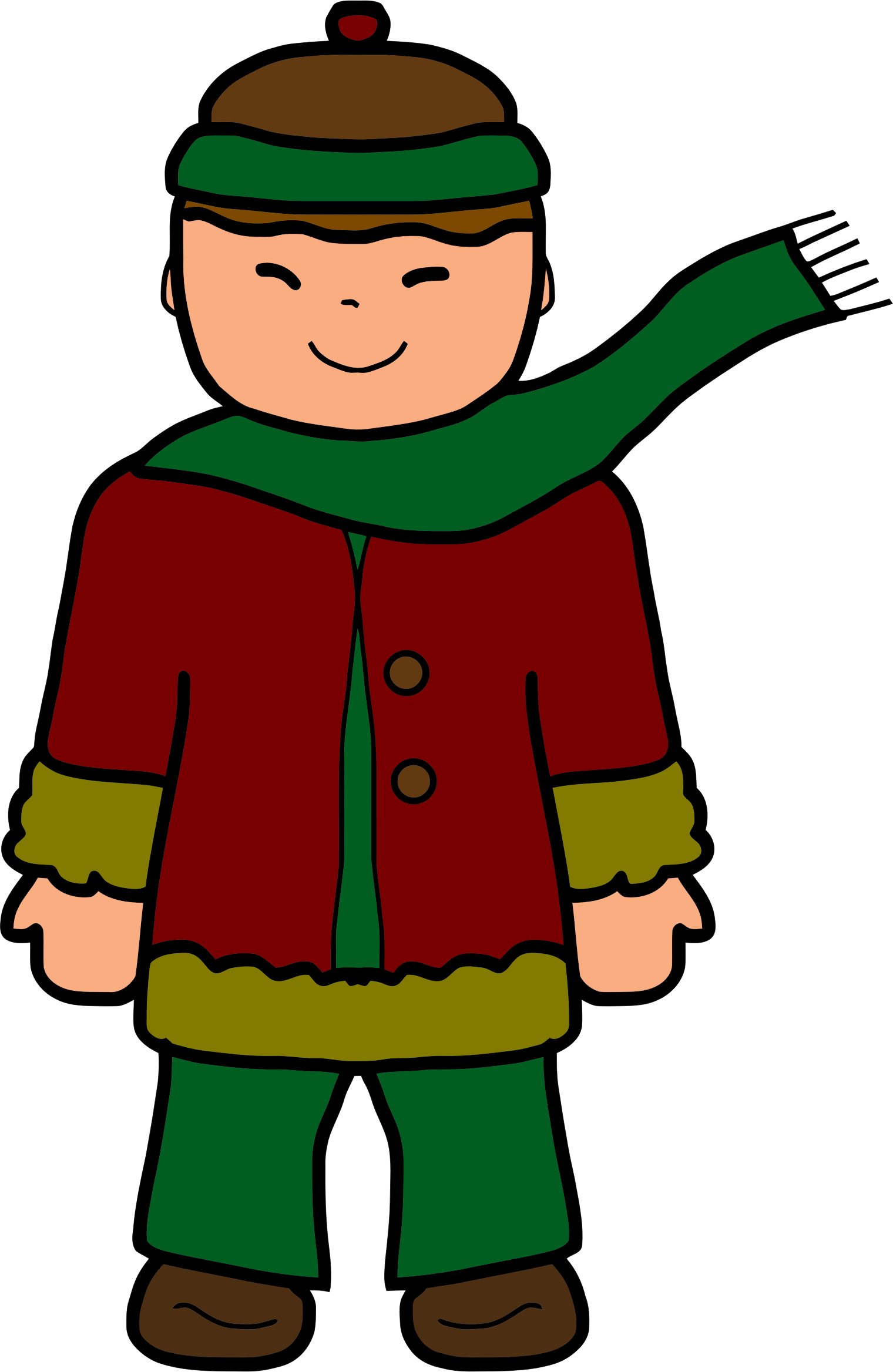 Download Clipart - Boy In Winter Clothing