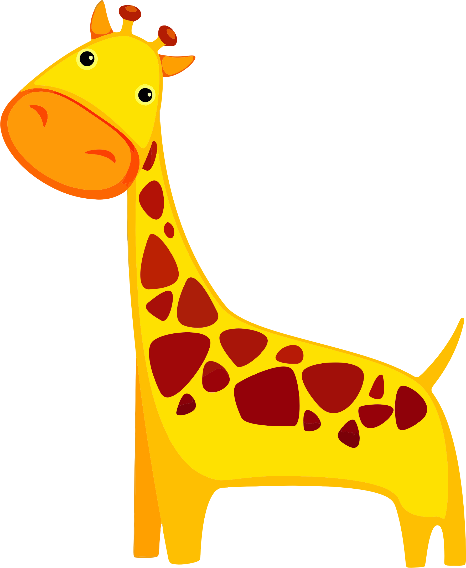 Cartoon Giraffe Illustration, Giraffe Clipart, Cartoon Clipart, Giraffe