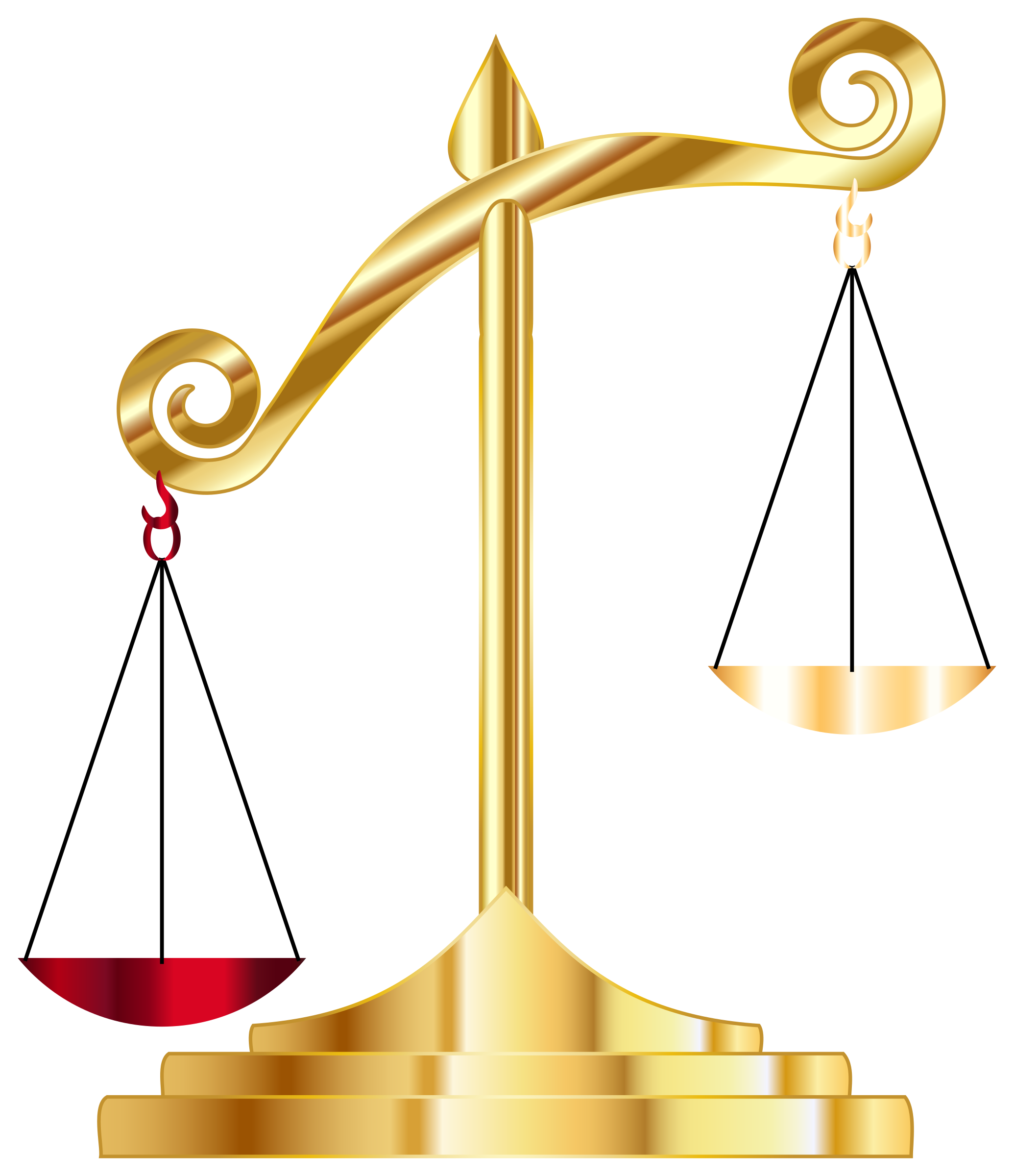 Clipart - Golden Off Balance Scale