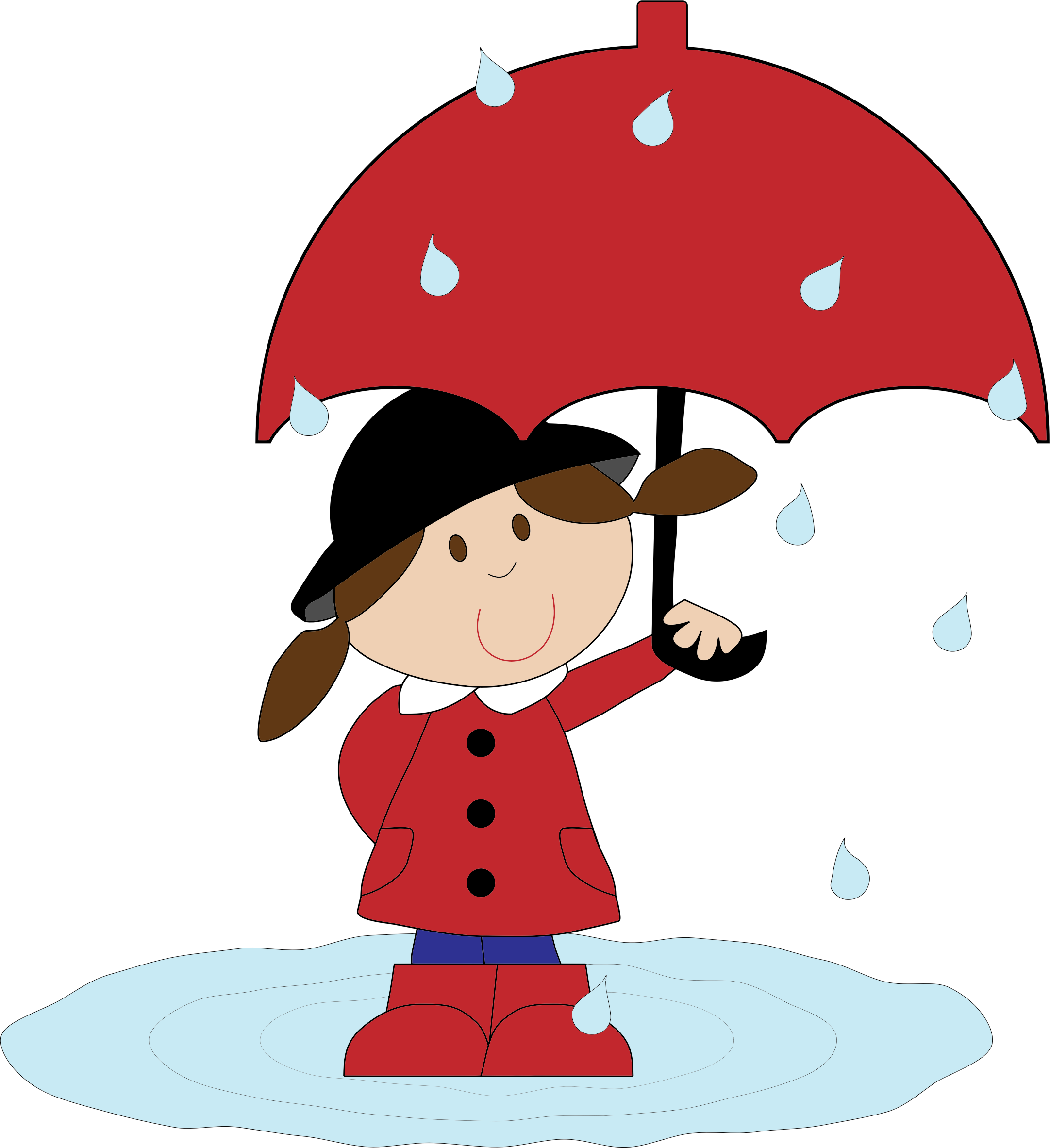 Rainy Day Cartoon Clip Art