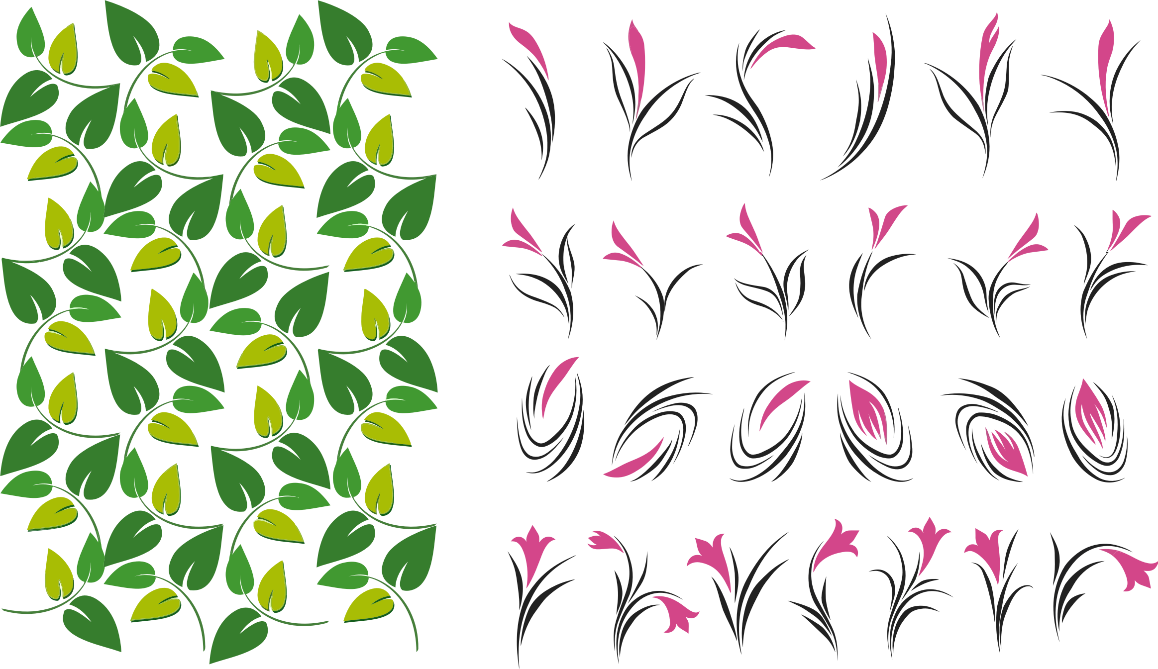 clipart flowers and leaves - photo #7
