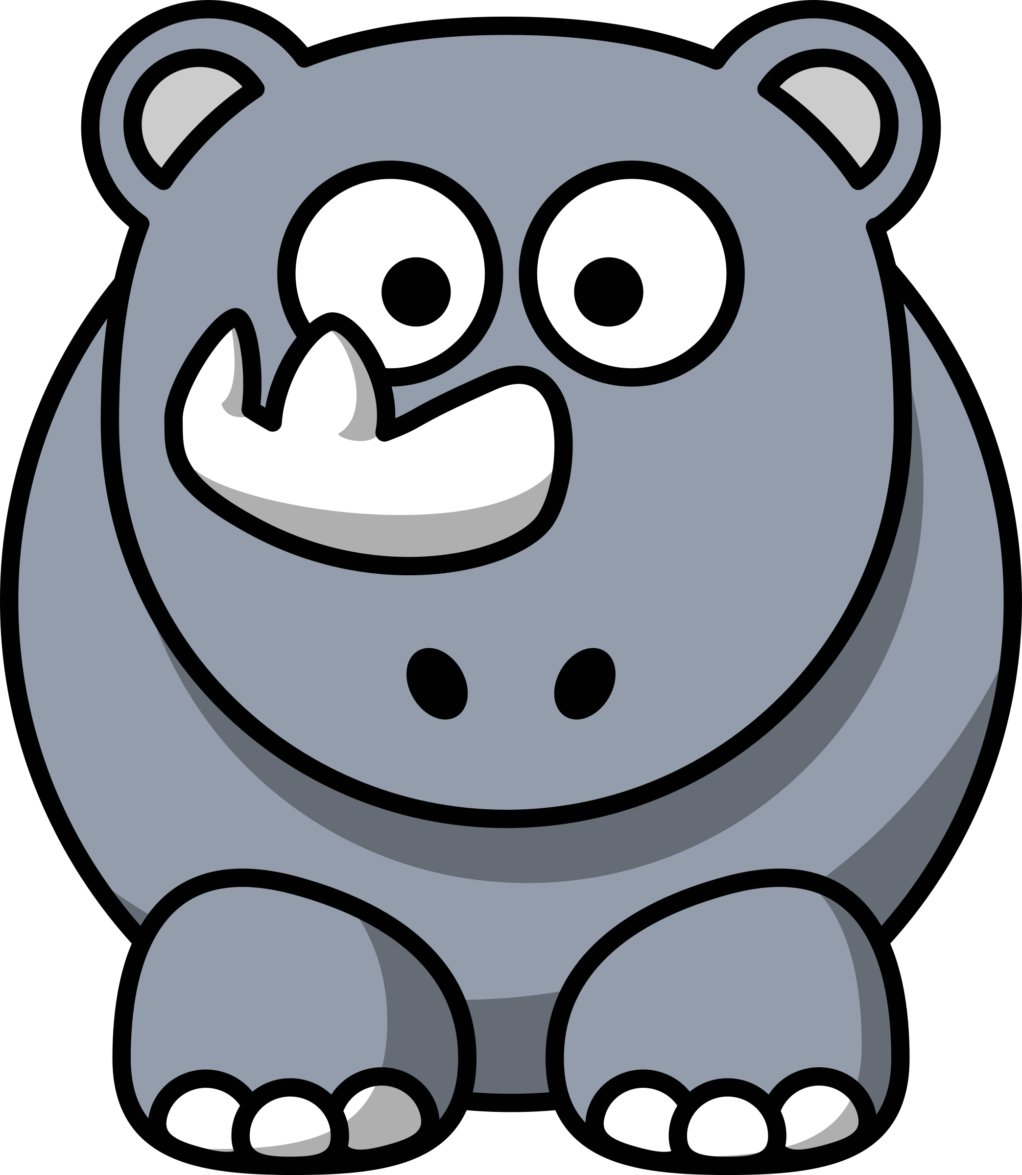 Clipart Cartoon rhino