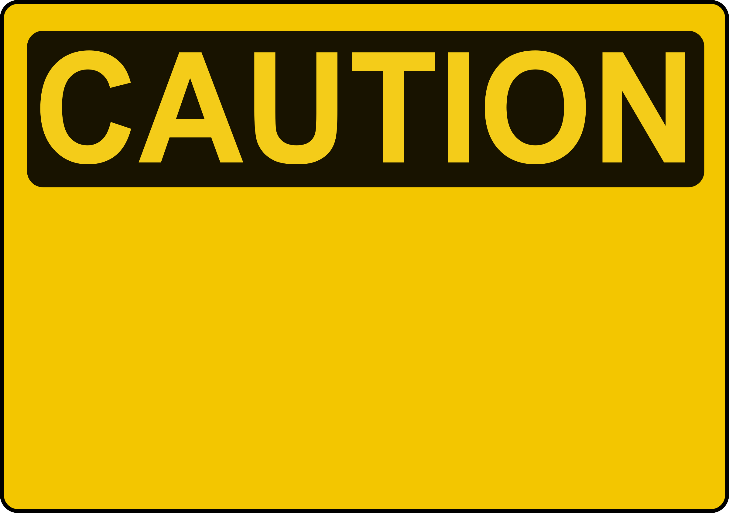 Clipart - Caution sign template