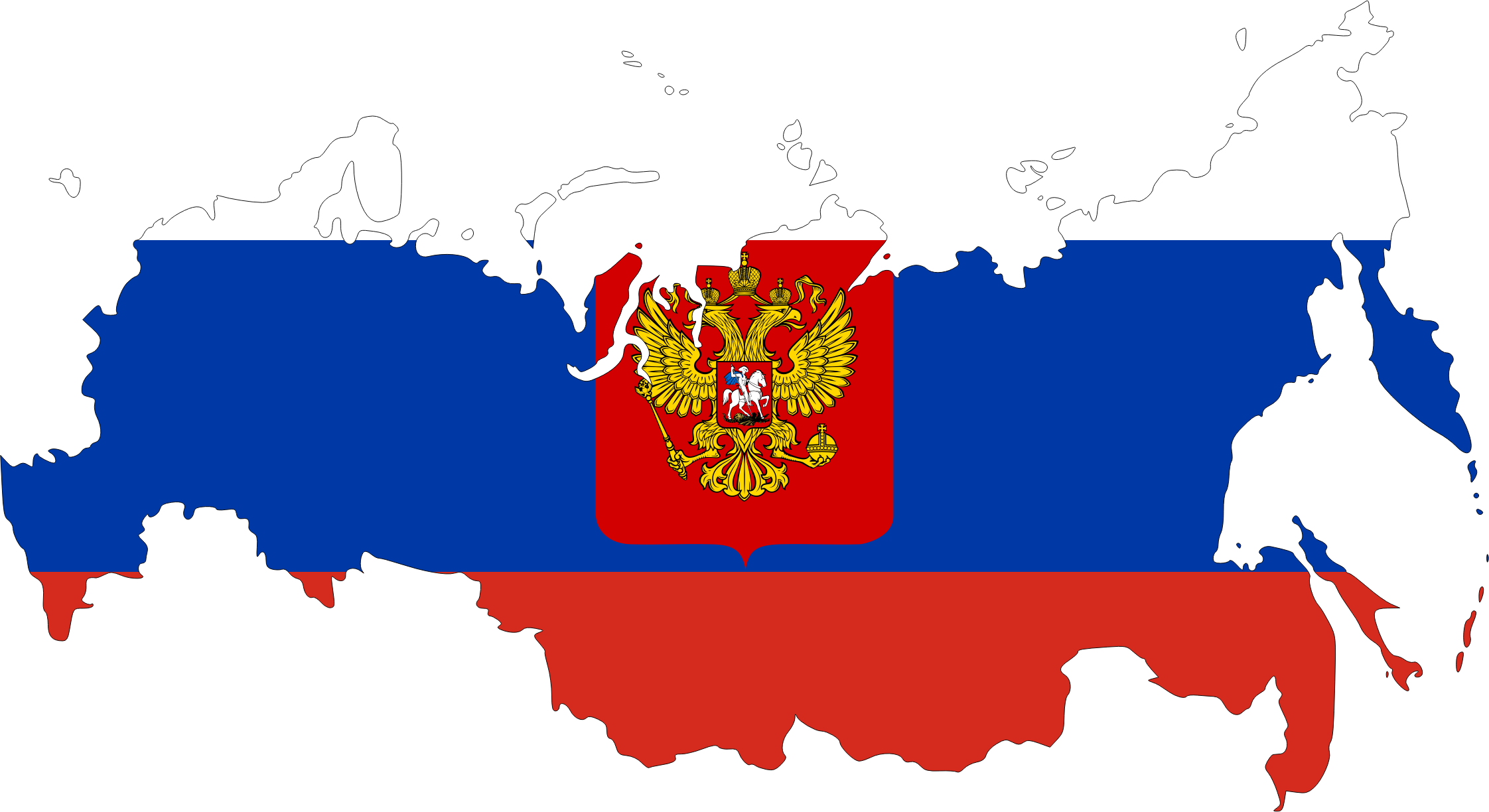 Russia Flag Map 