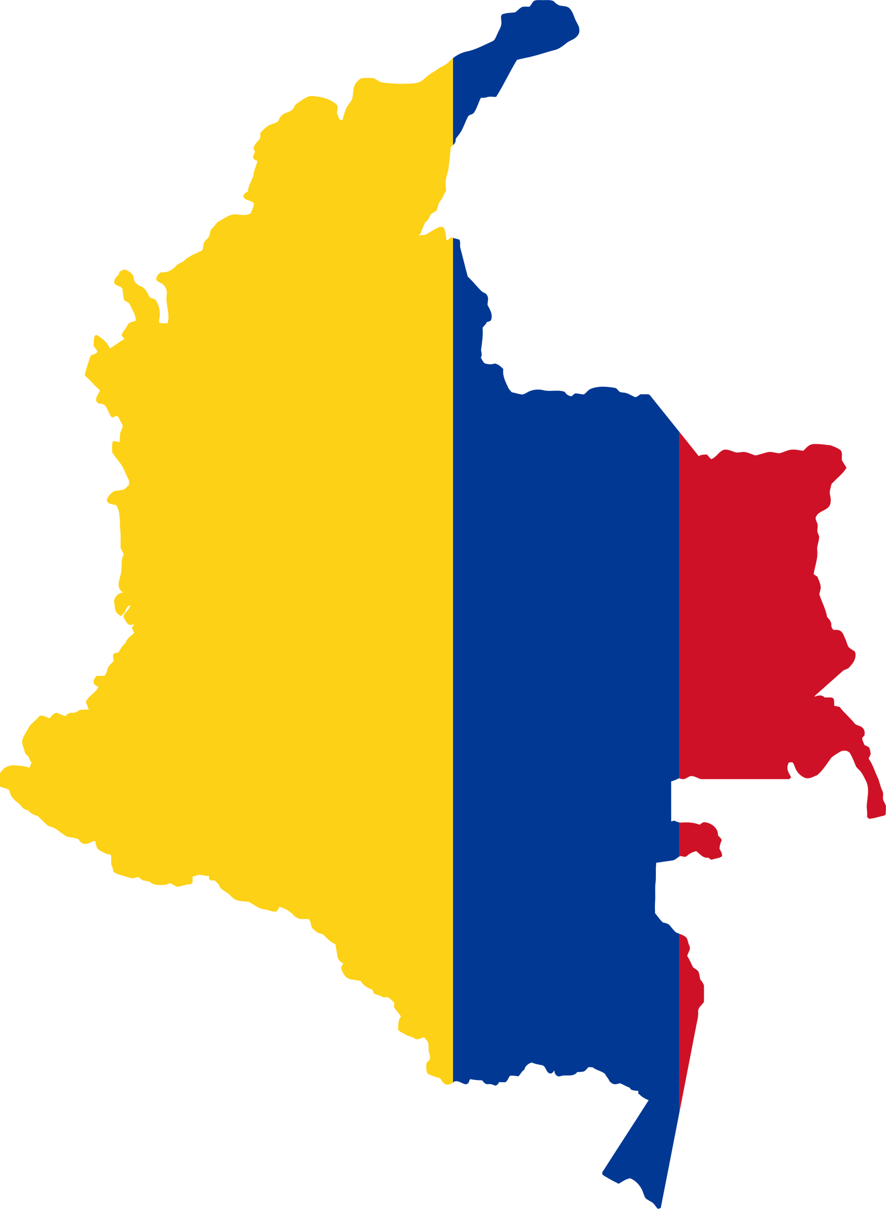 Colombia Flag Map