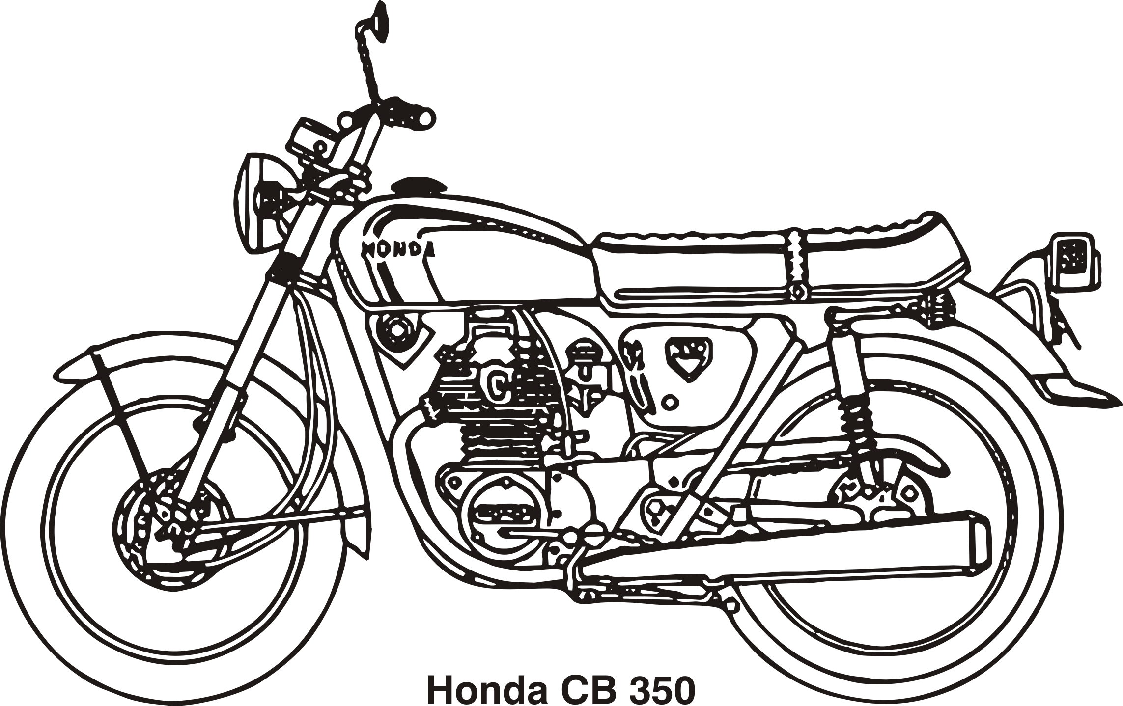 Clipart Honda CB 350 year 1969