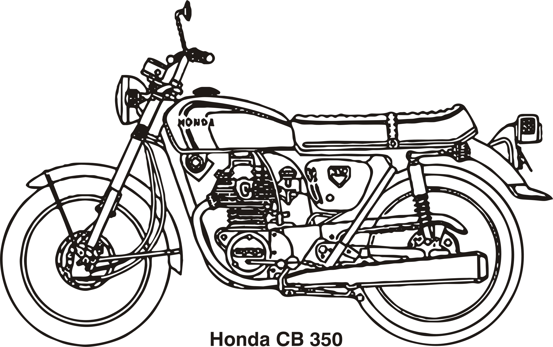 Clipart Honda CB  350 year 1969