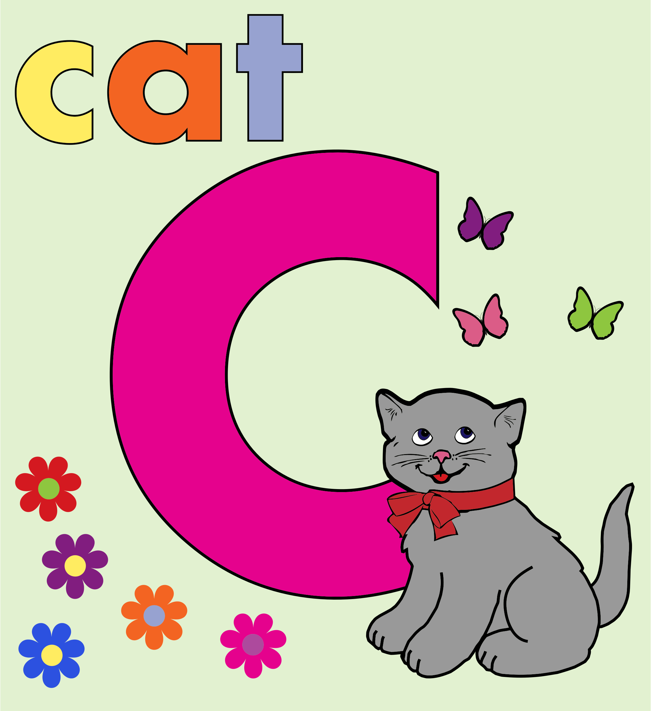 cat alphabet clipart - photo #2