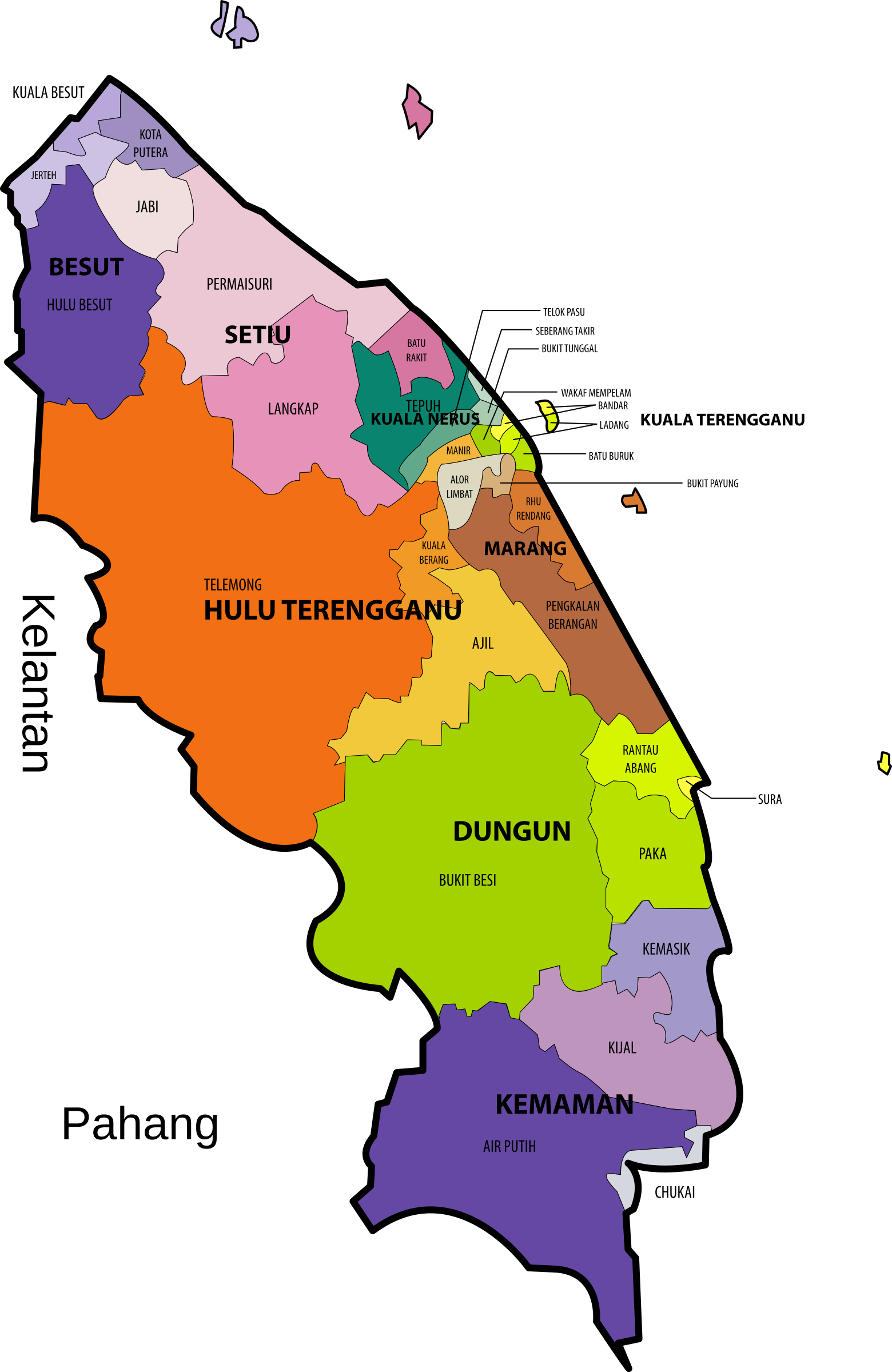 Clipart - Terengganu State Legislative Assembly Constituencies