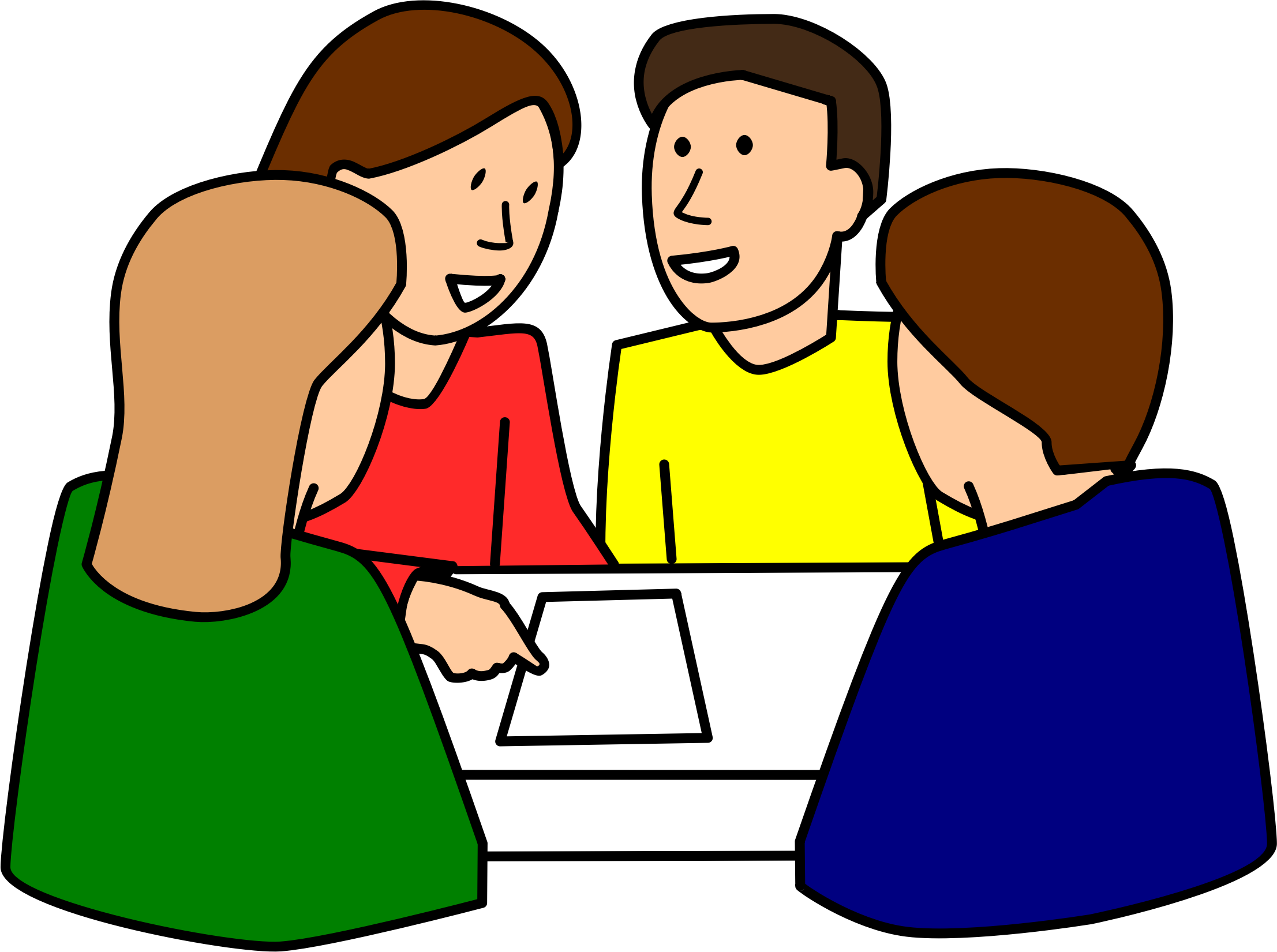 Clipart Students Group Work