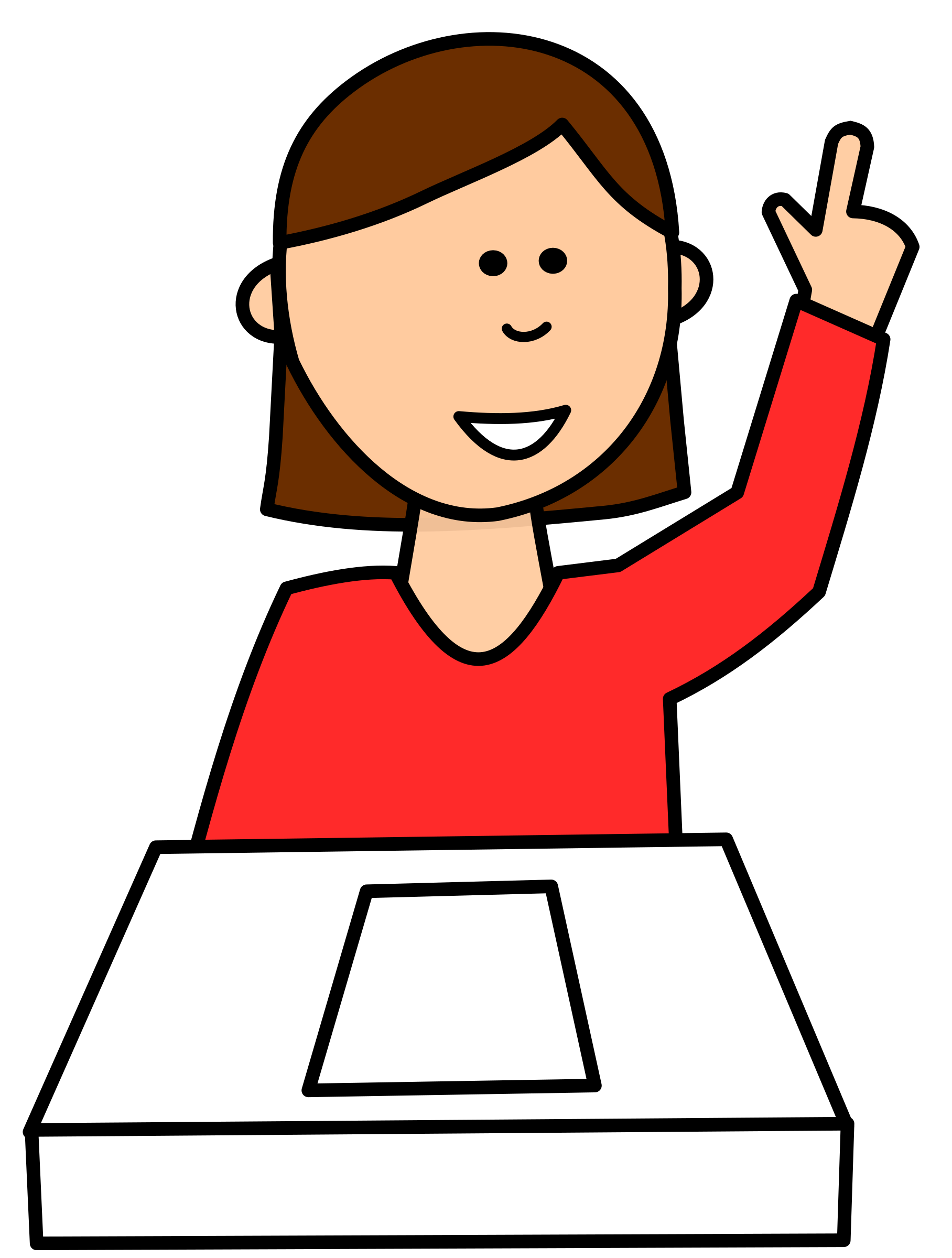 Download Clipart - Student asking question