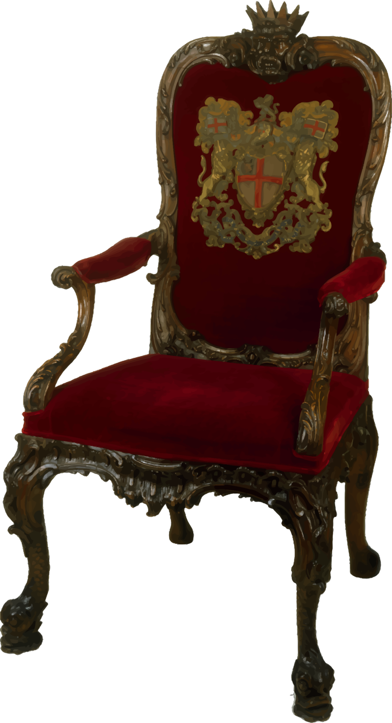 Clipart - Ornate walnut chair