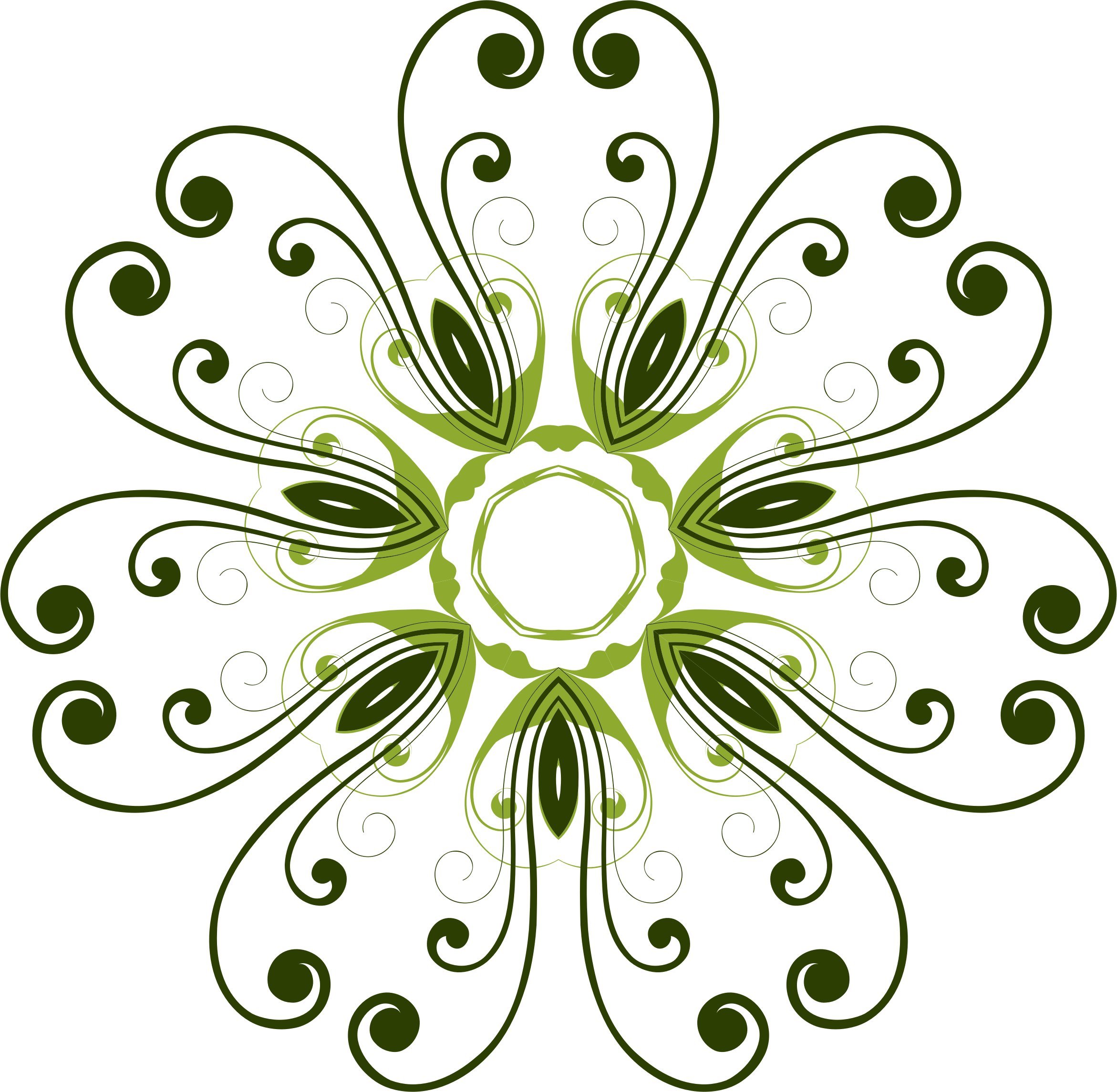 Download Clipart - Flourish Flower Design