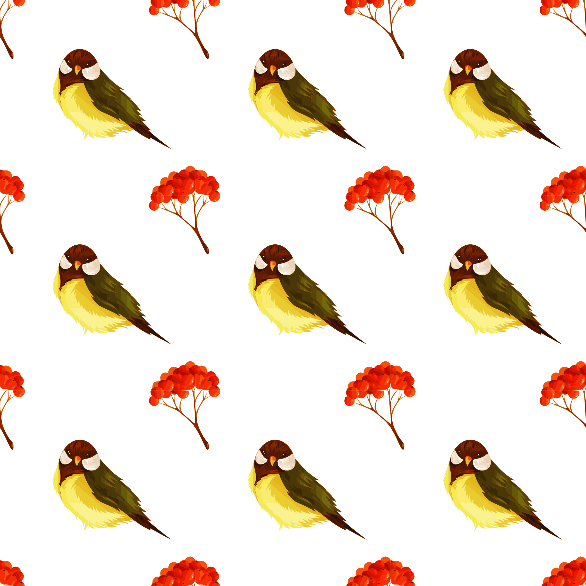 clipart bird and pome