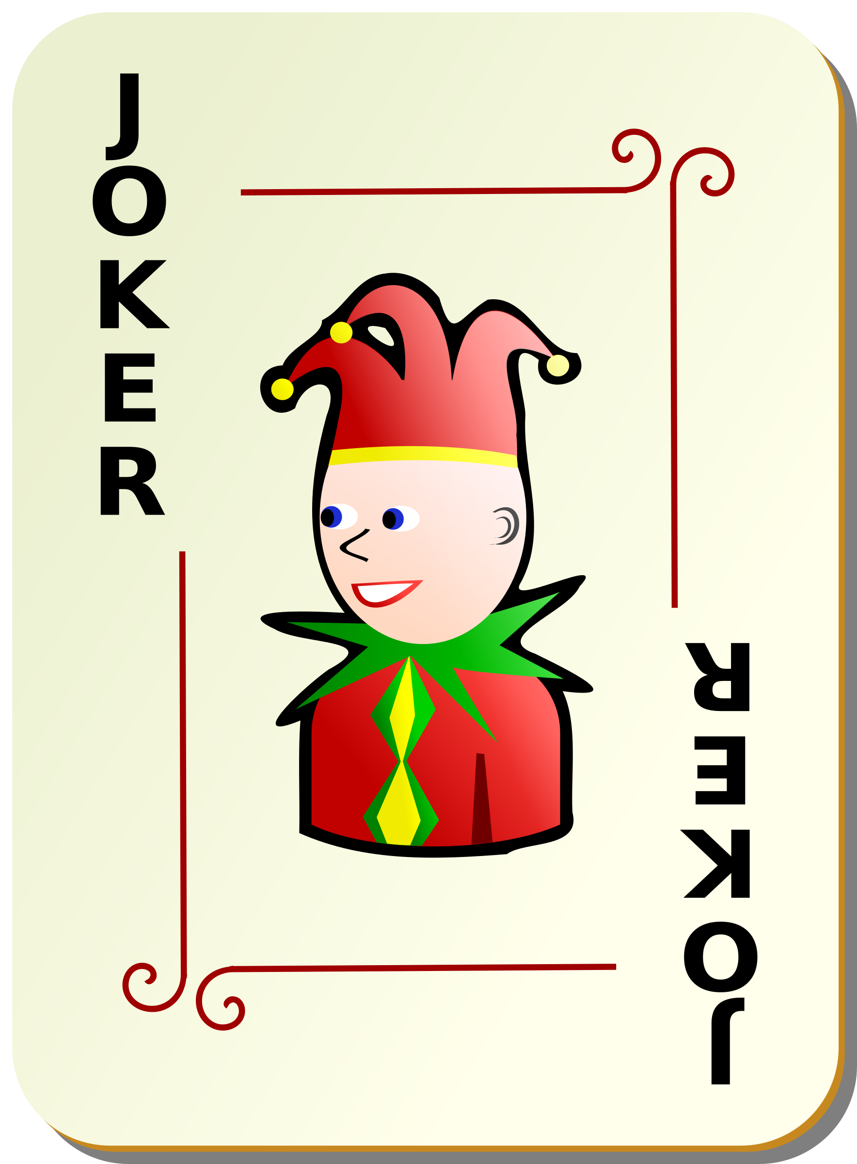 Clipart - Ornamental deck: Black Joker