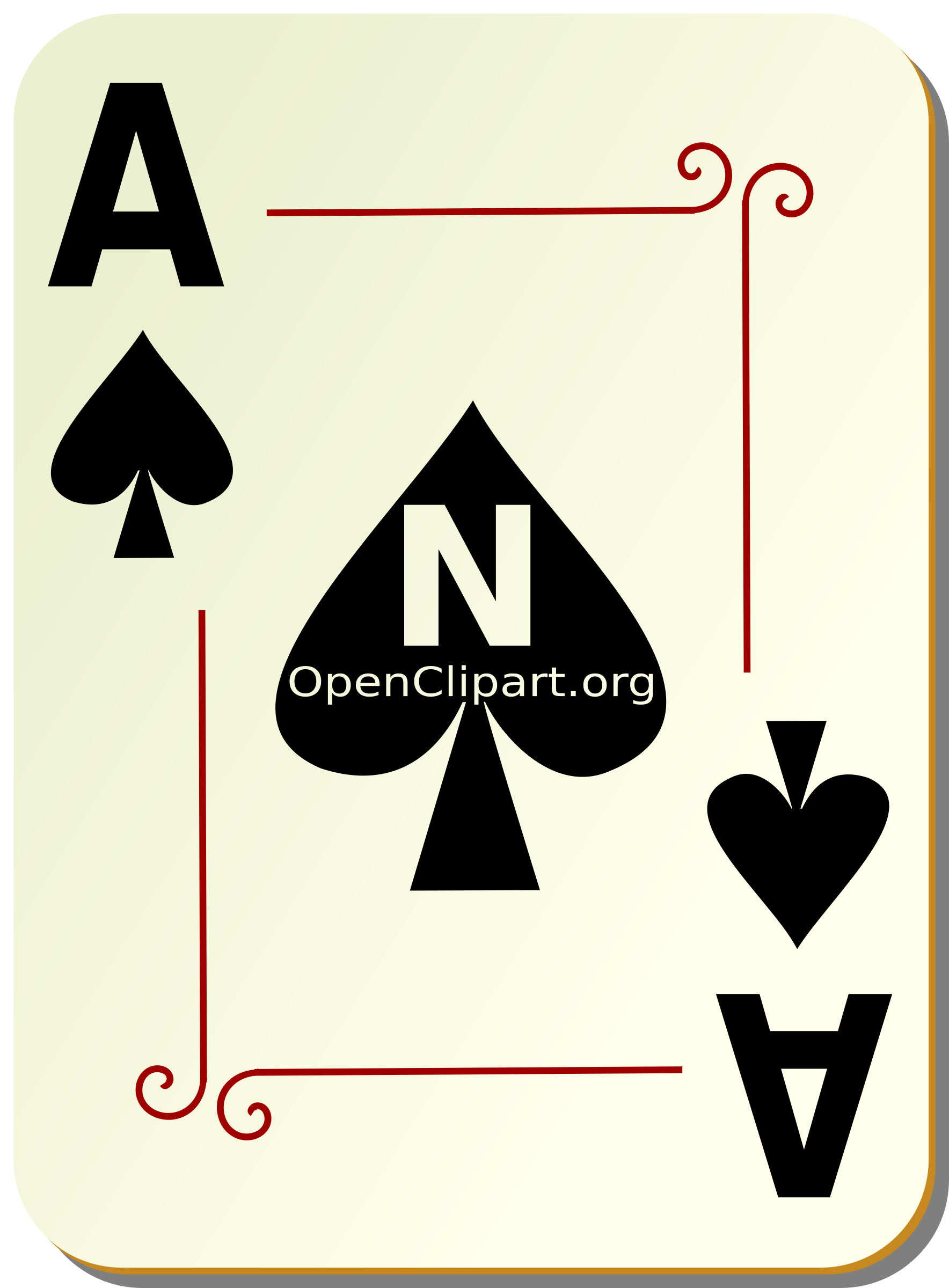 Clipart - Ornamental deck: Ace of spades