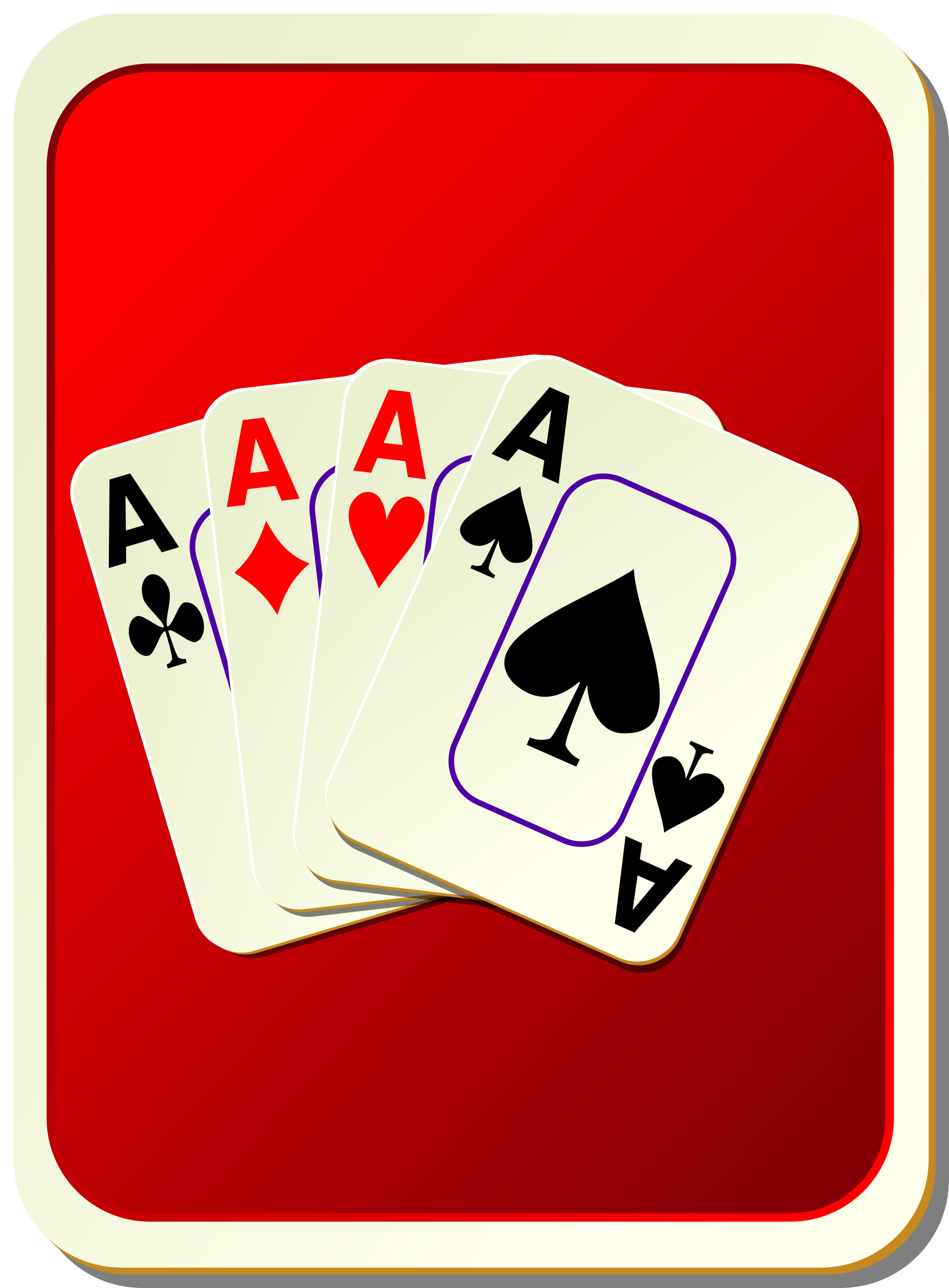 Clipart - Card backs: red cards
