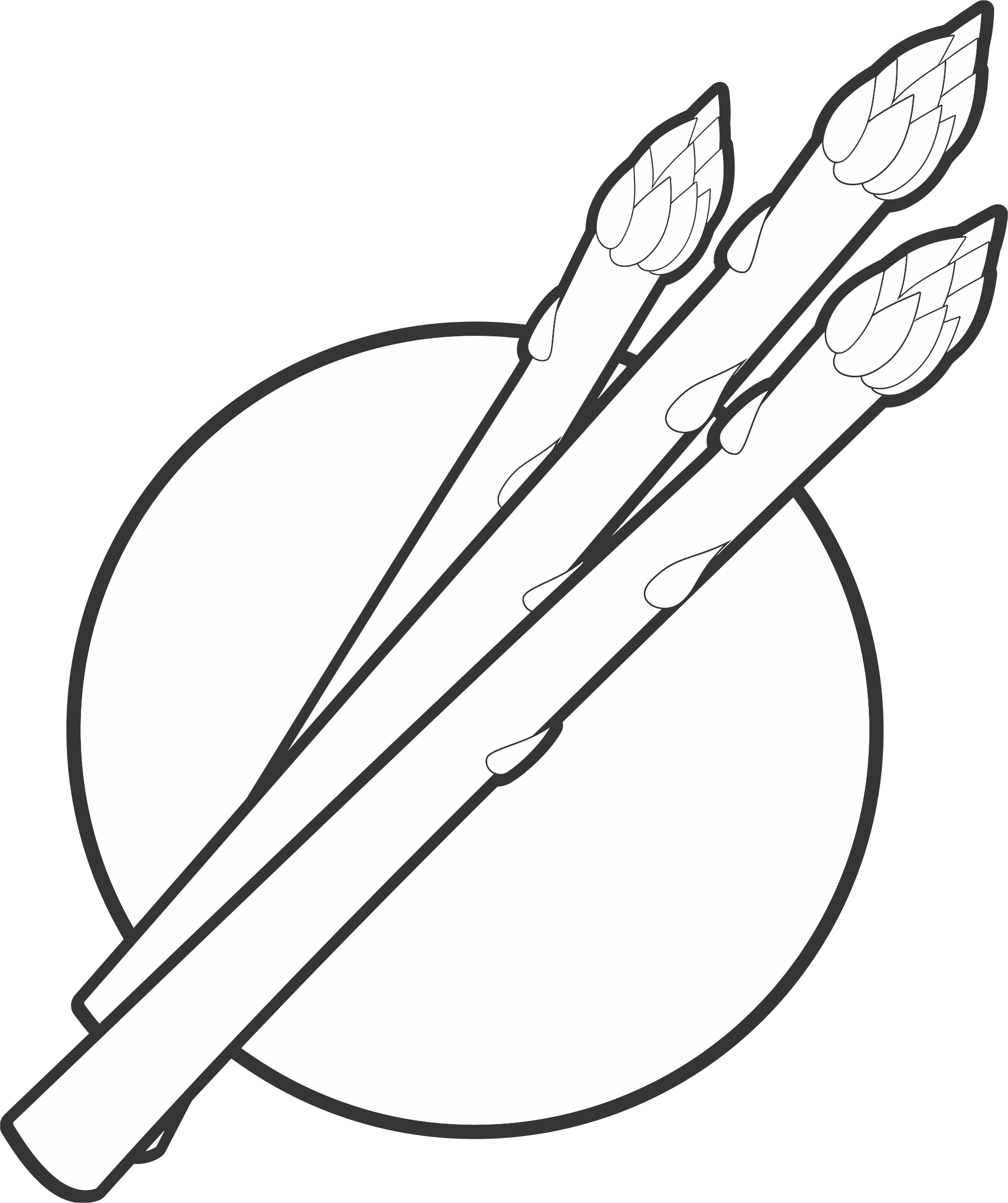 Line Art Vector Design Png : Clipart asparagus line art logo