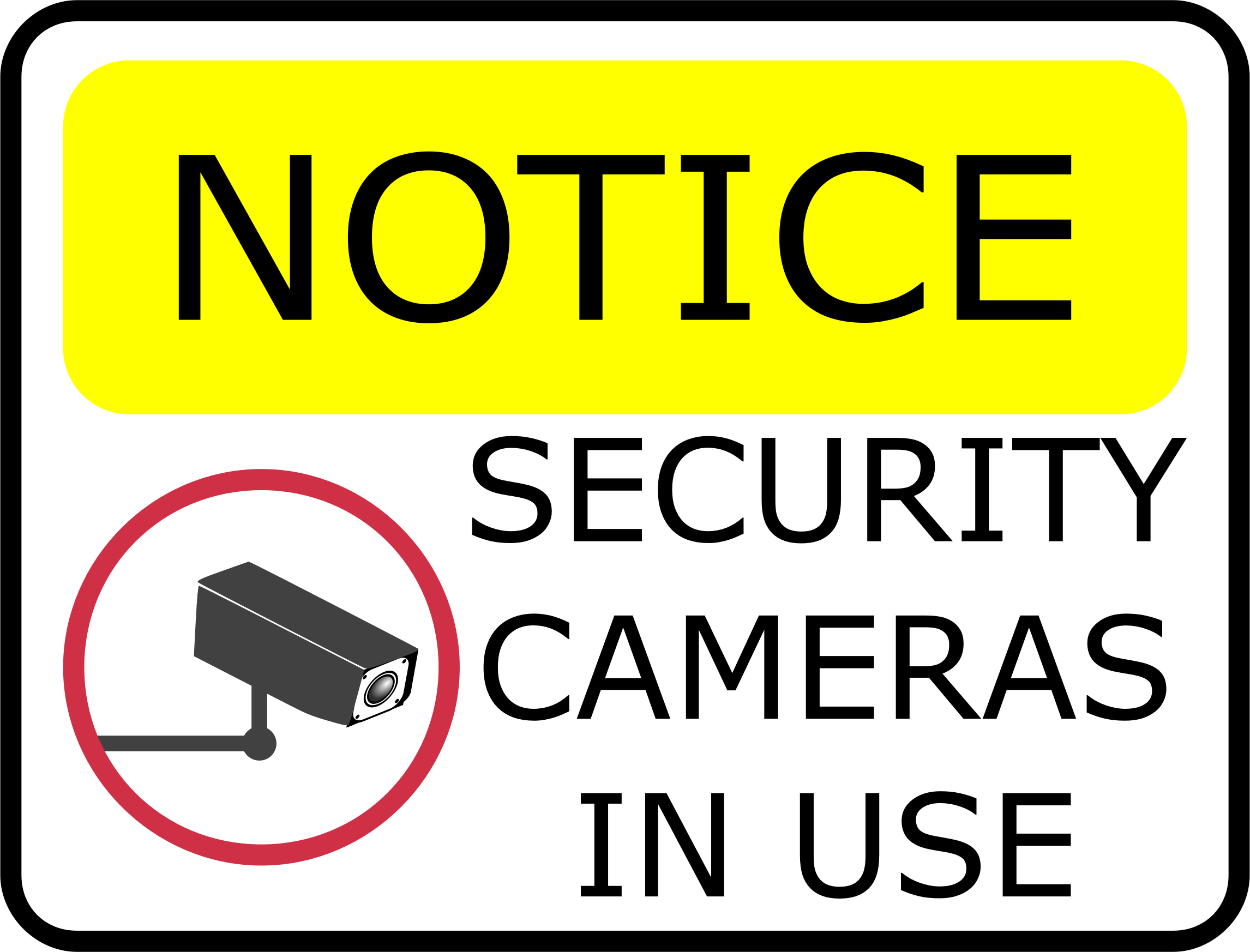 Clipart Security Camera Sign