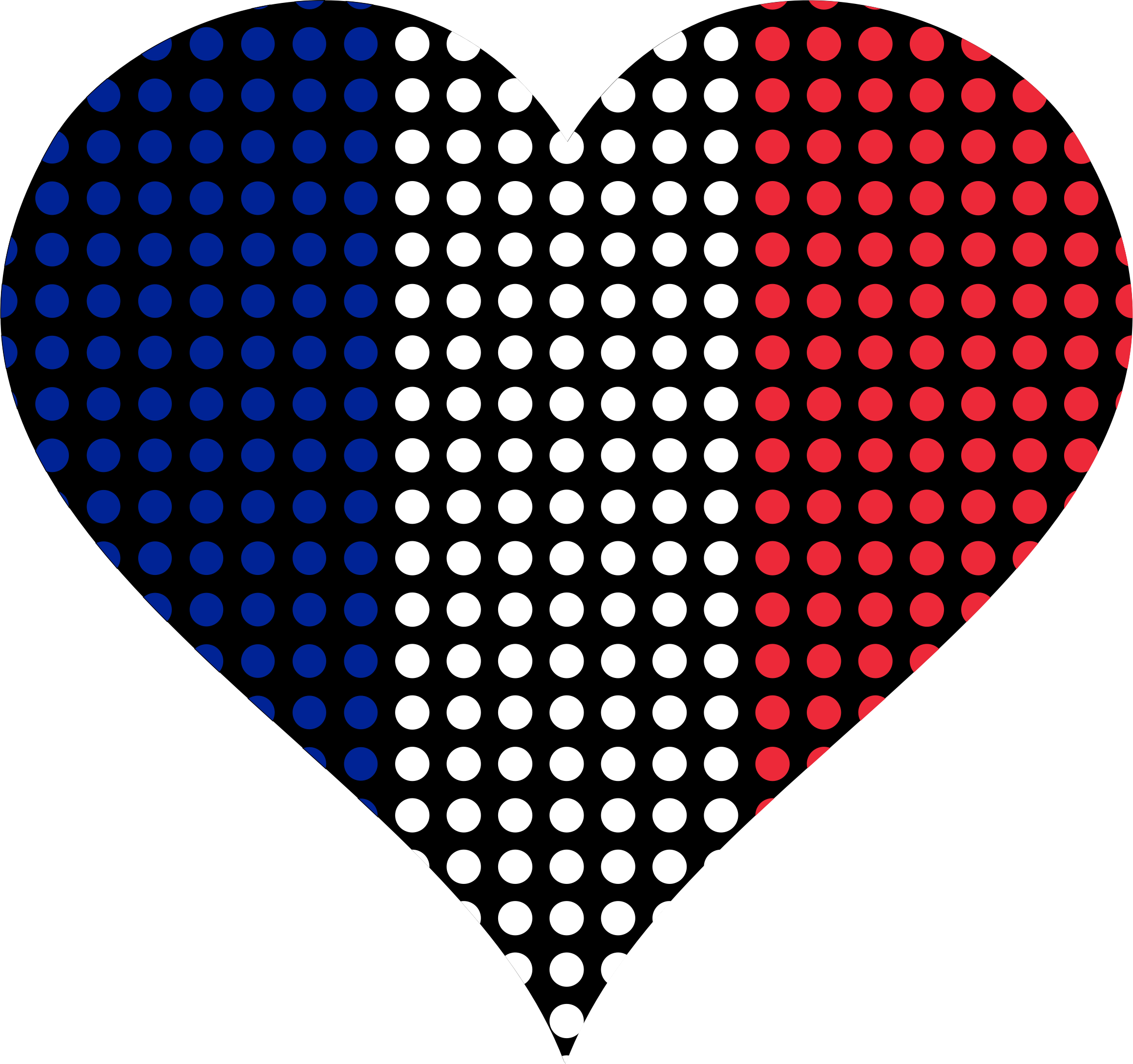 Clipart Heart France Flag Circles