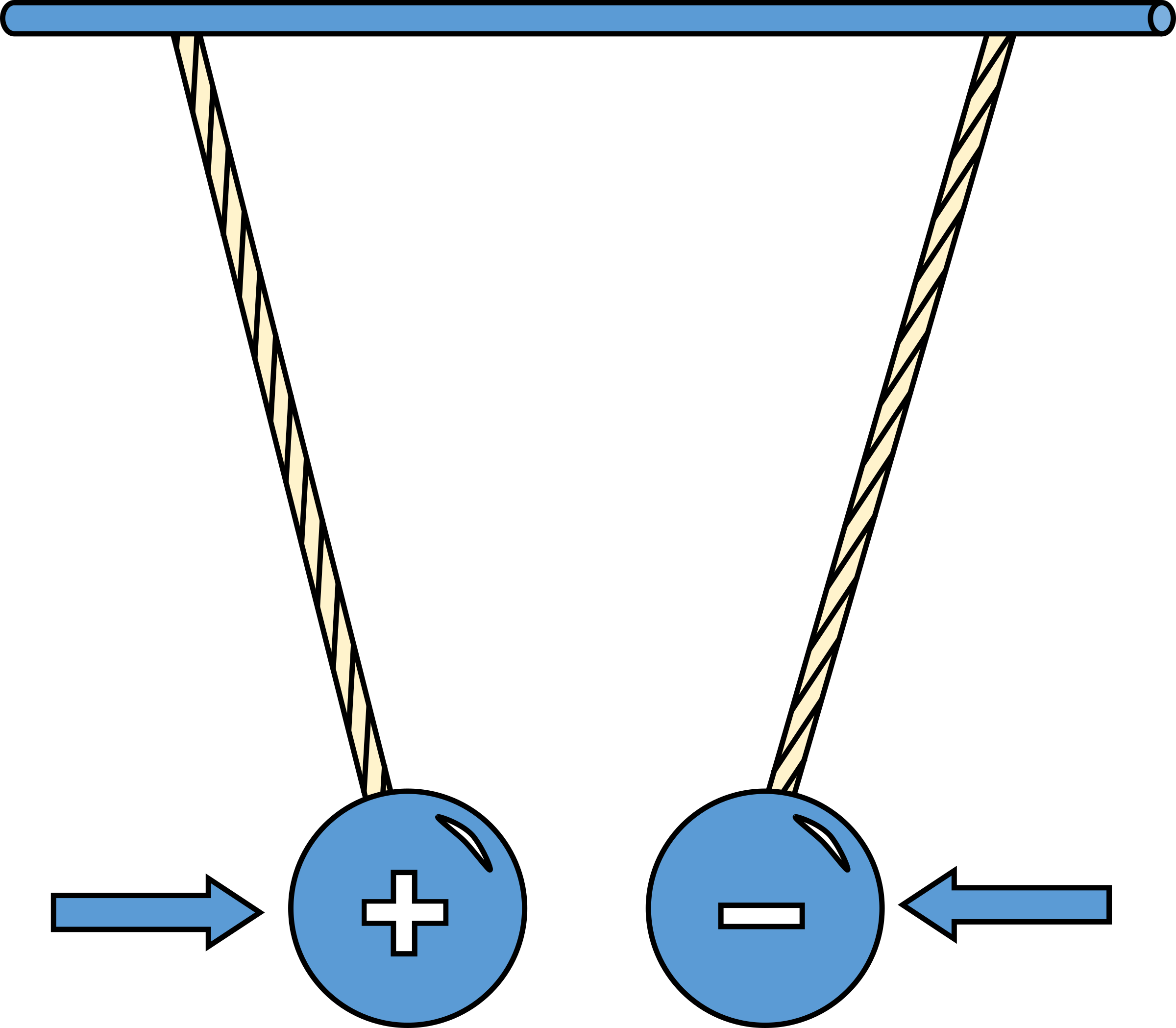 clipart-physic-diagram-oppositely-charged-pith-balls-attract