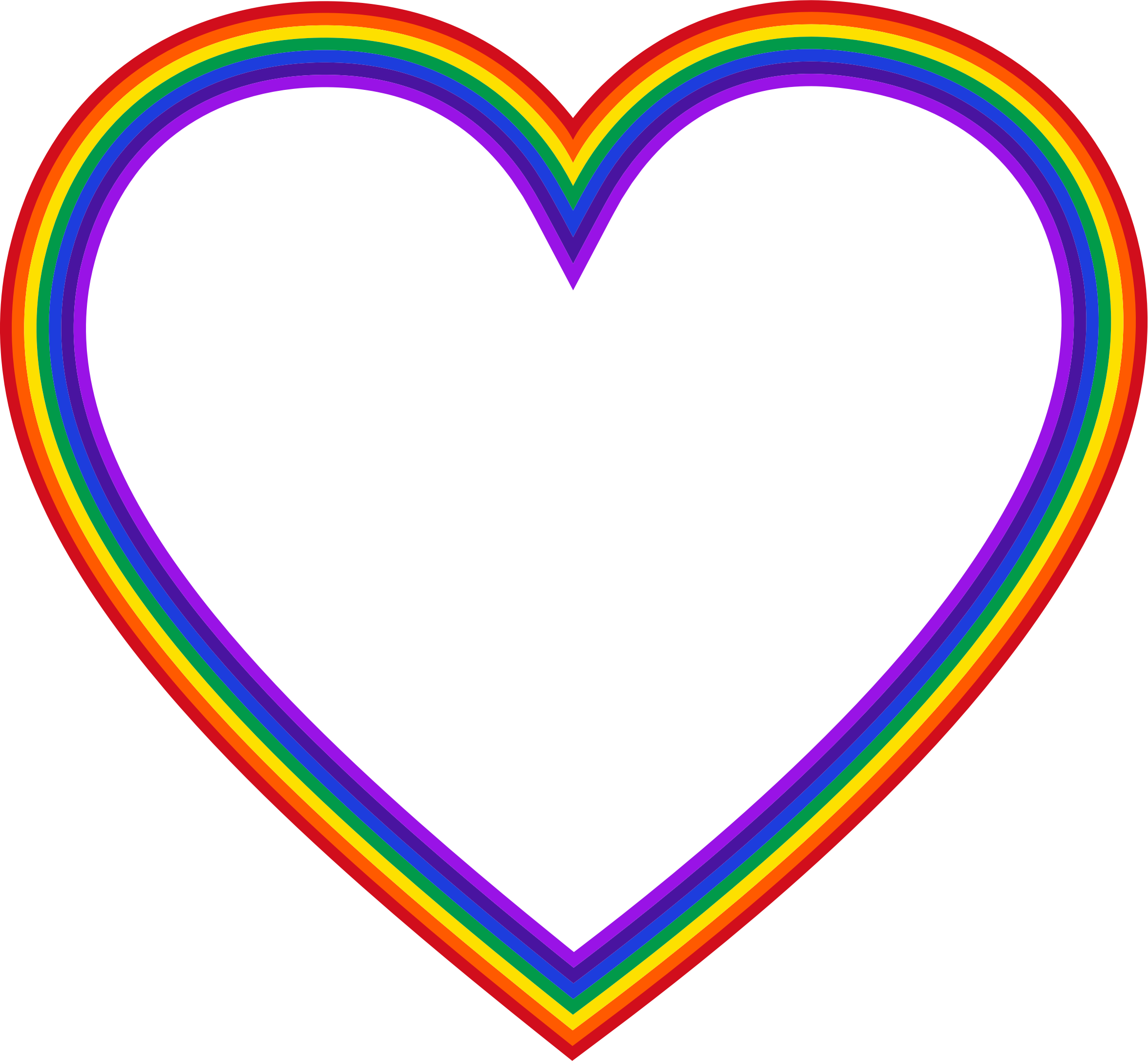 free rainbow heart clip art - photo #27