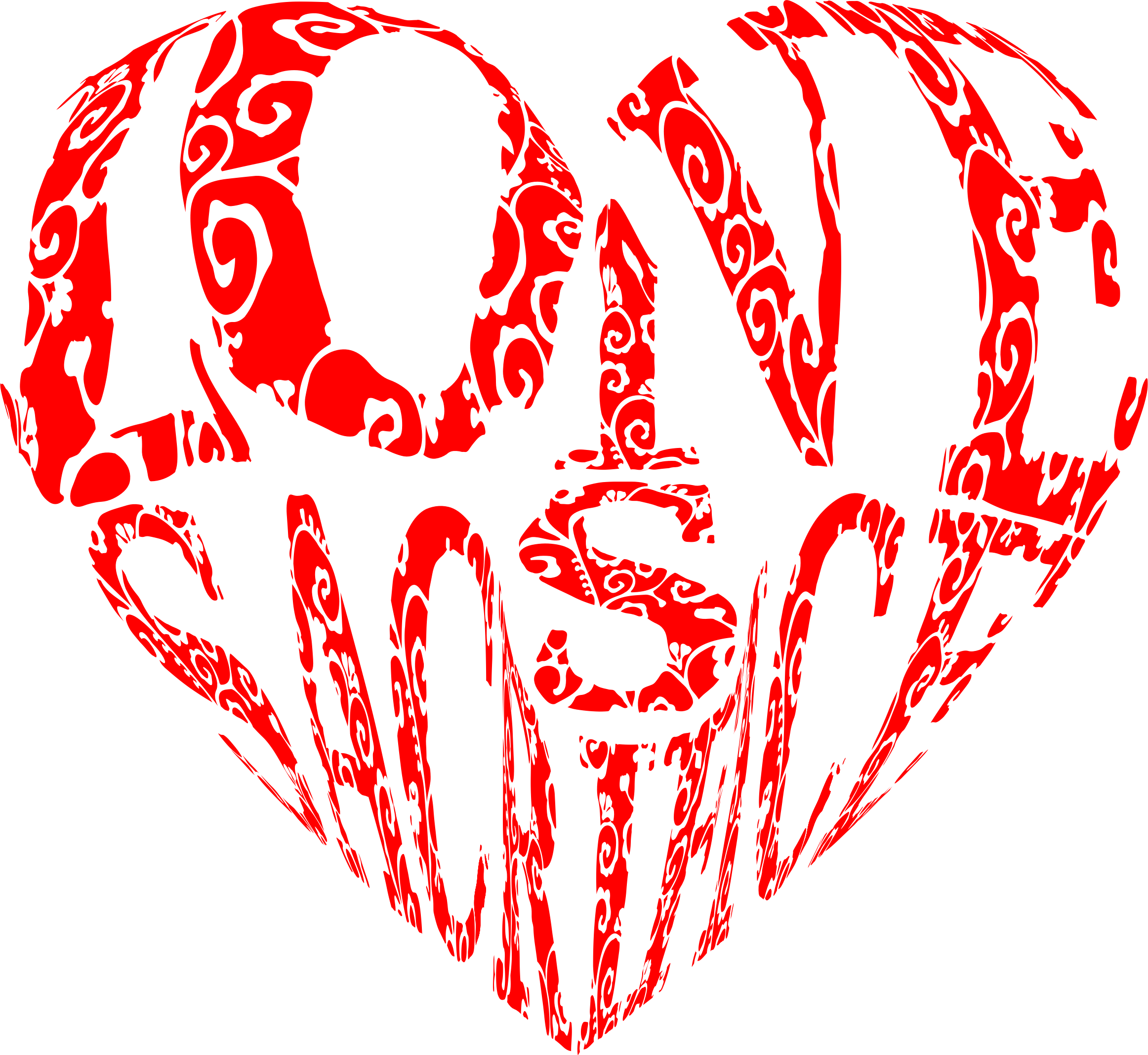 Clipart - Love Is Sacrifice Red