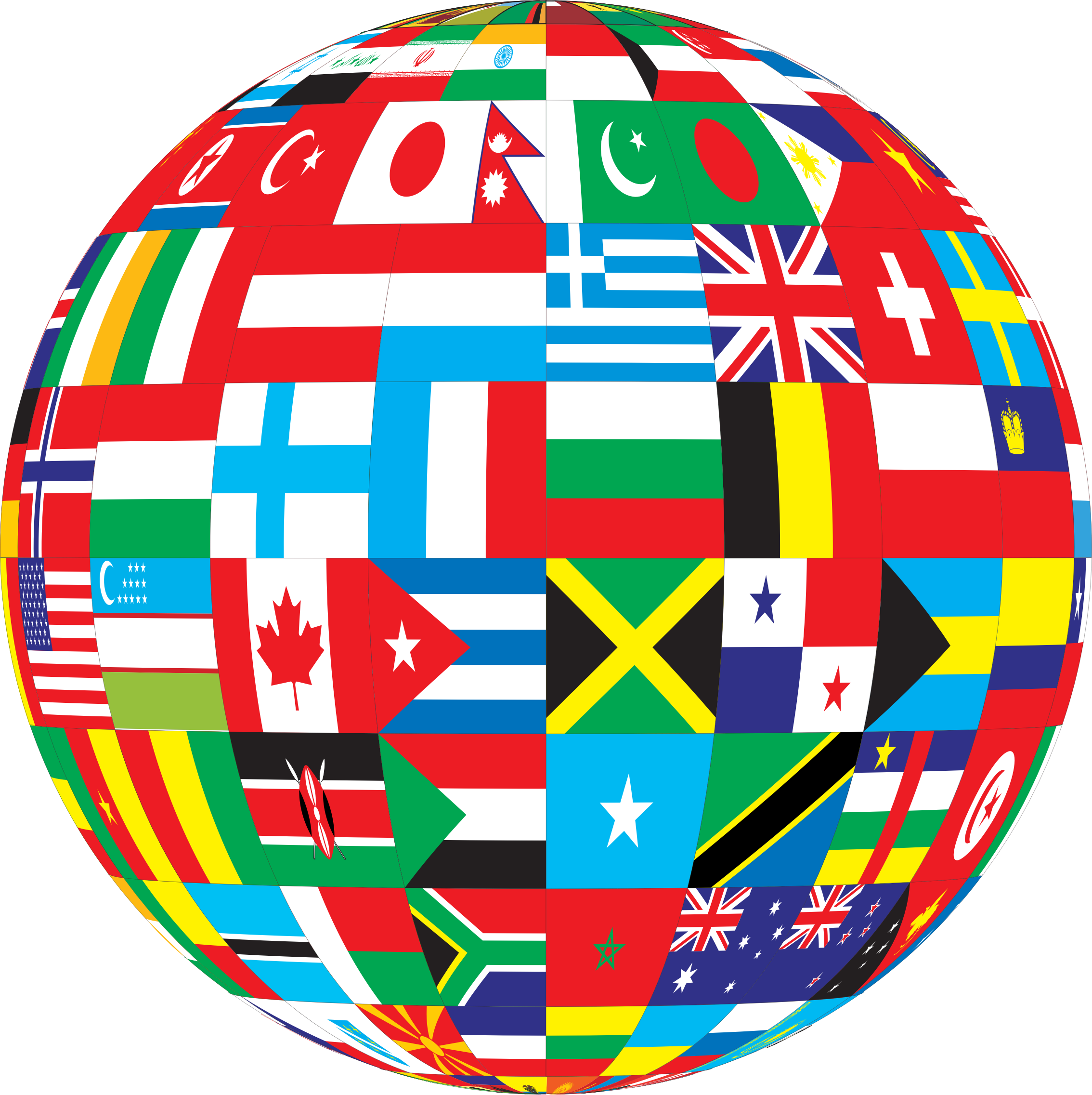 Globe with Flags