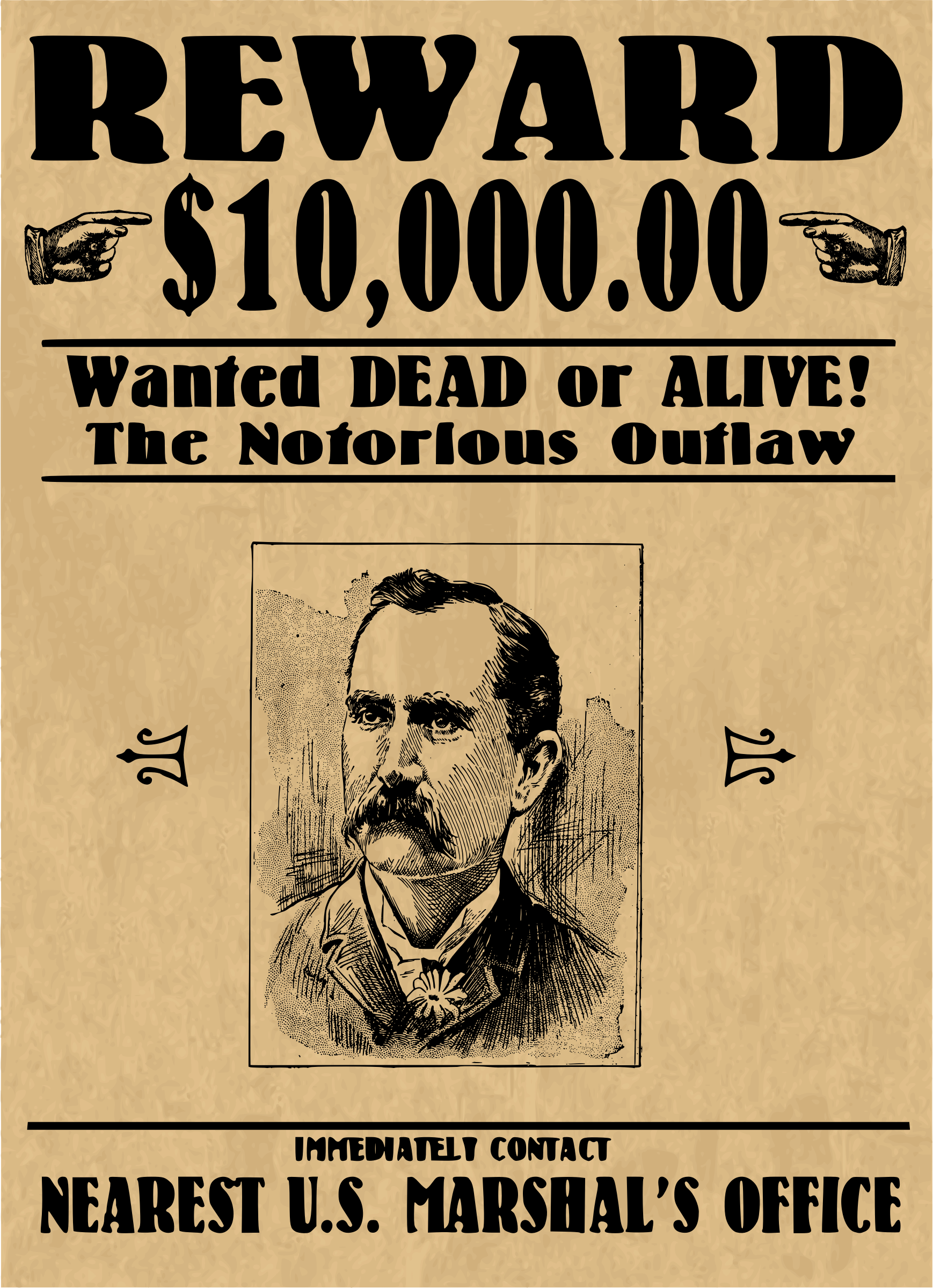 Clipart Wanted Poster Face   Wantedposter Face 