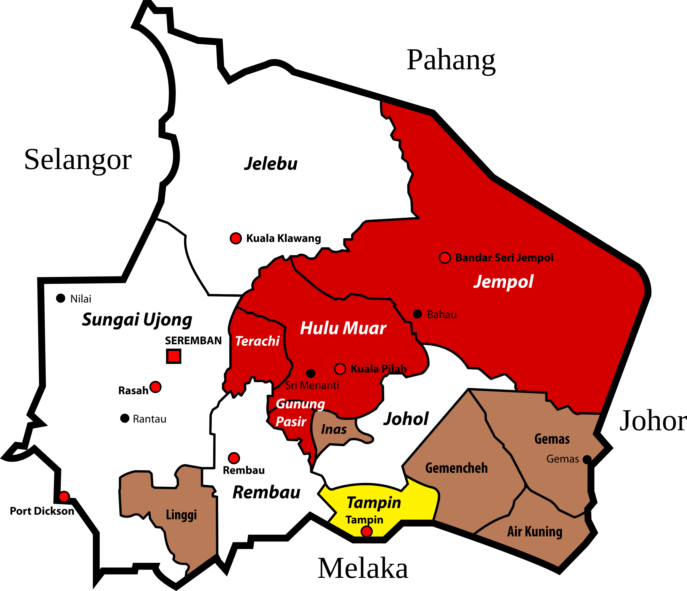 Clipart - Adat Perpatih Customary Districts of Negeri Sembilan