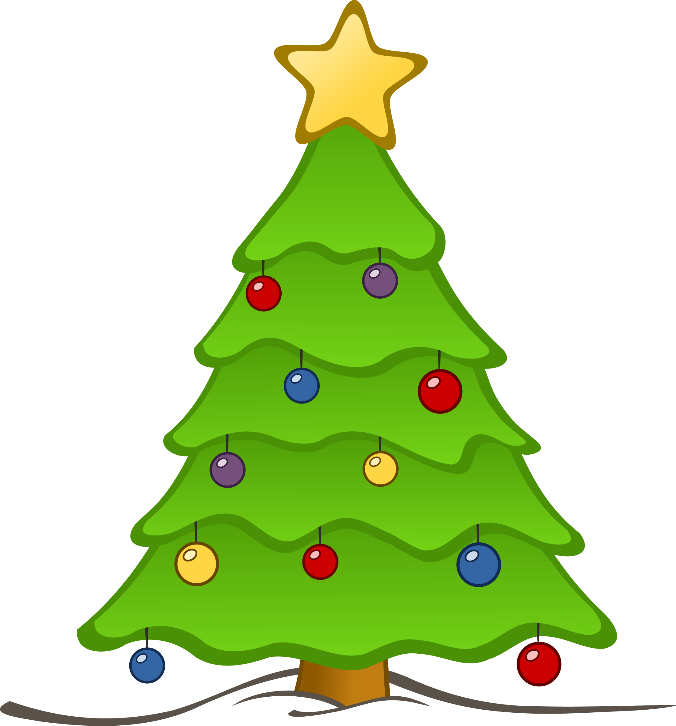 christmas tree clip art pictures free - photo #13