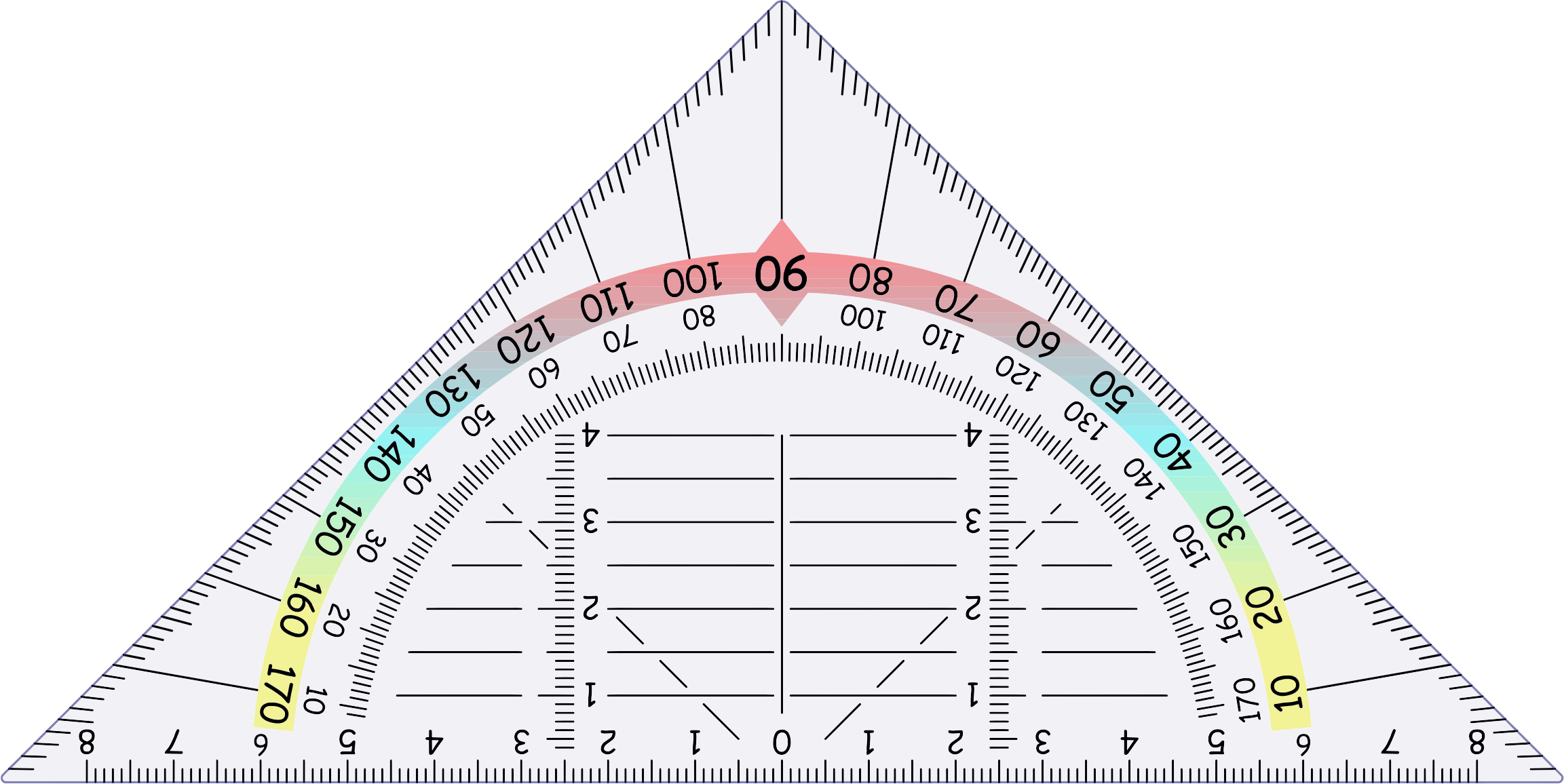 clipart triangular protractor