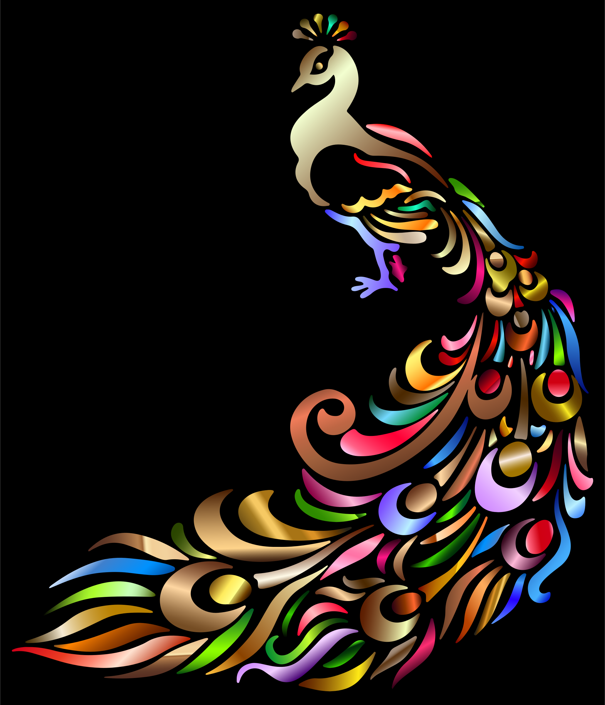 Clipart - Chromatic Peacock